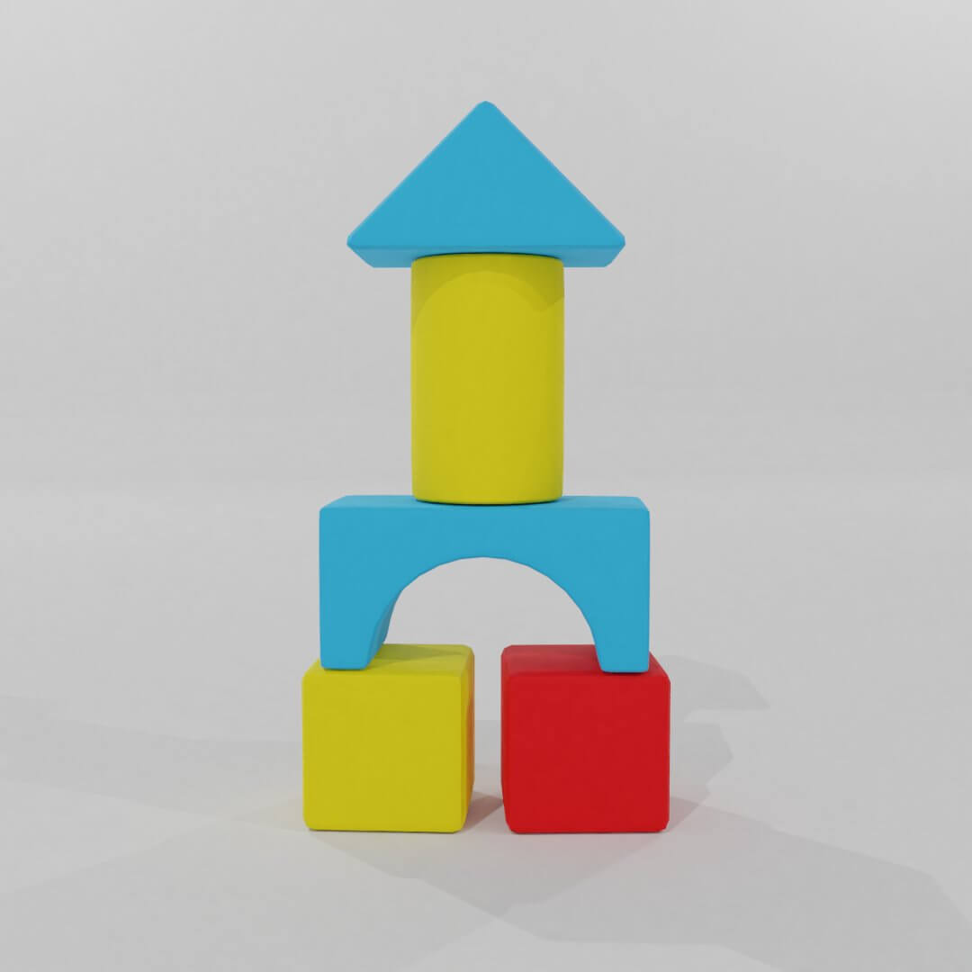 Toy Block Towers Free 3D Model by Edwin polanco