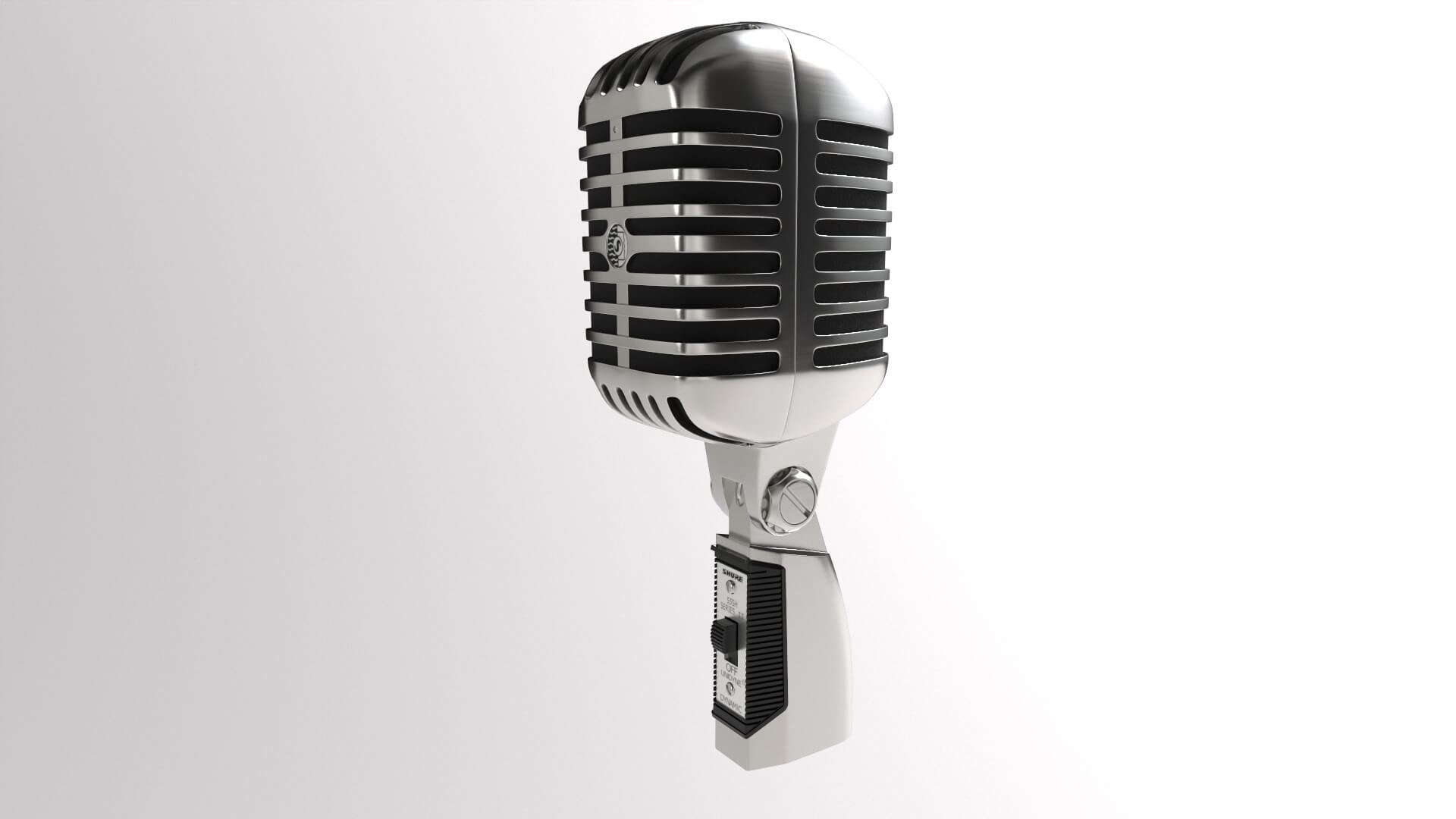 Vintage Style Microphone - 3D Model by EFC