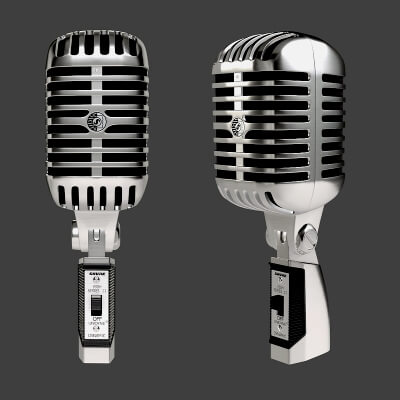 Vintage Style Microphone - 3D Model by EFC