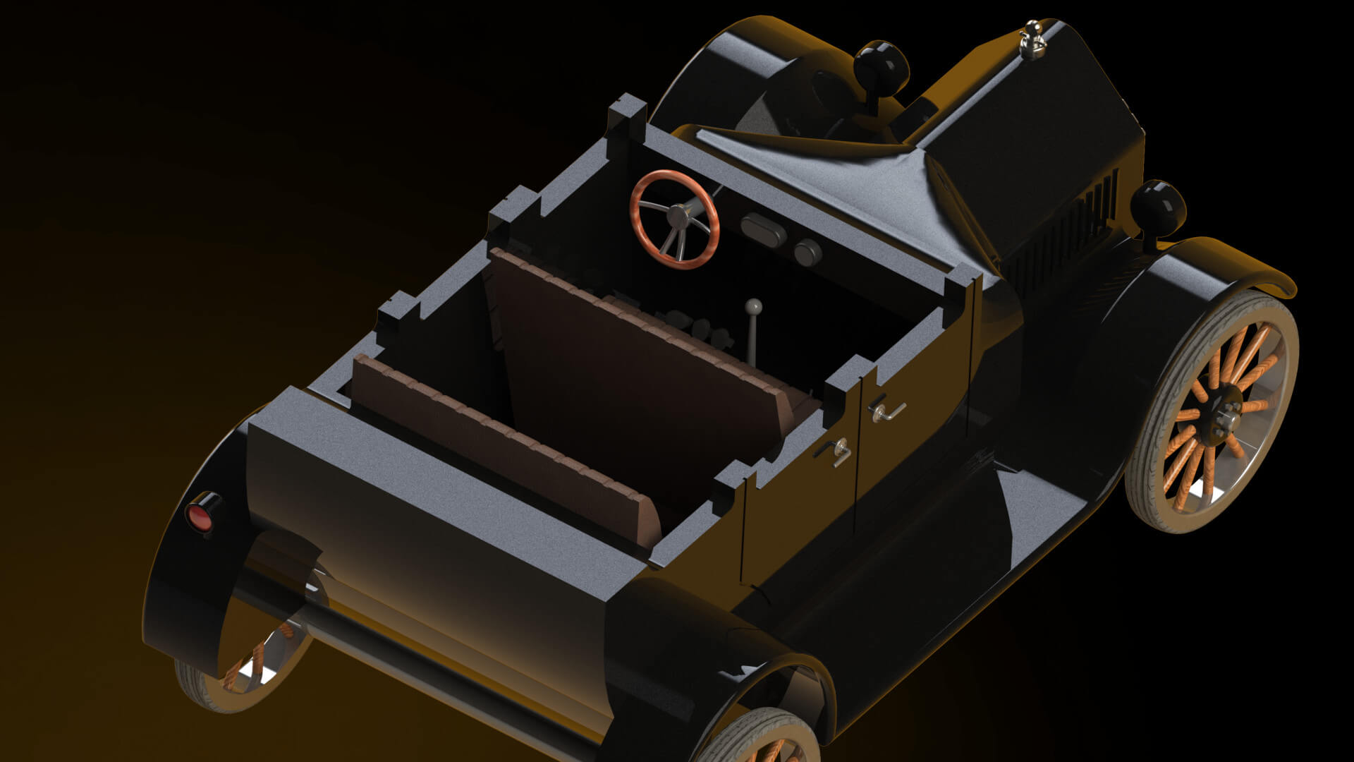 Antique Car - 3D Print Model by Ege Zengin