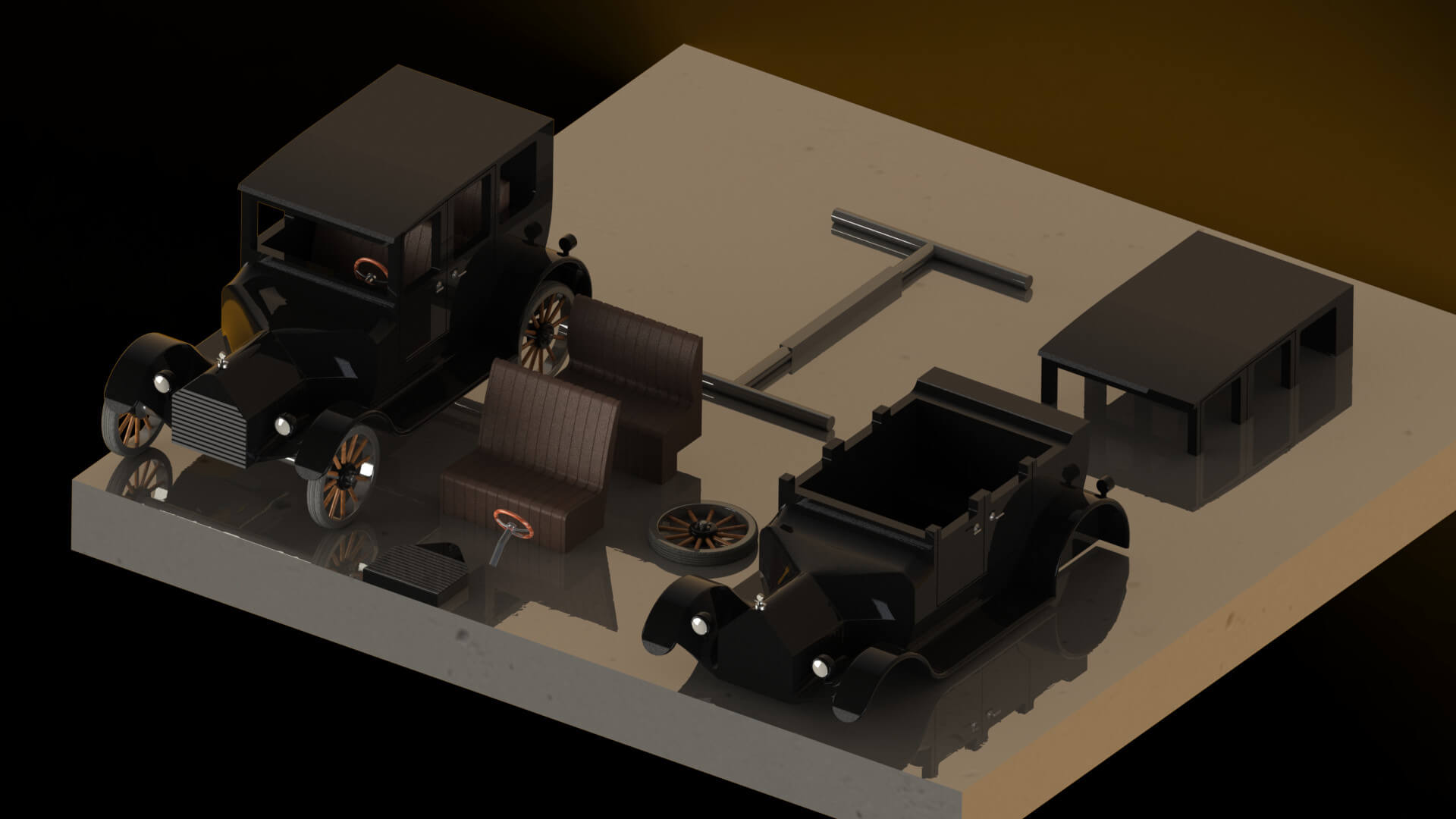 Antique Car - 3D Print Model by Ege Zengin