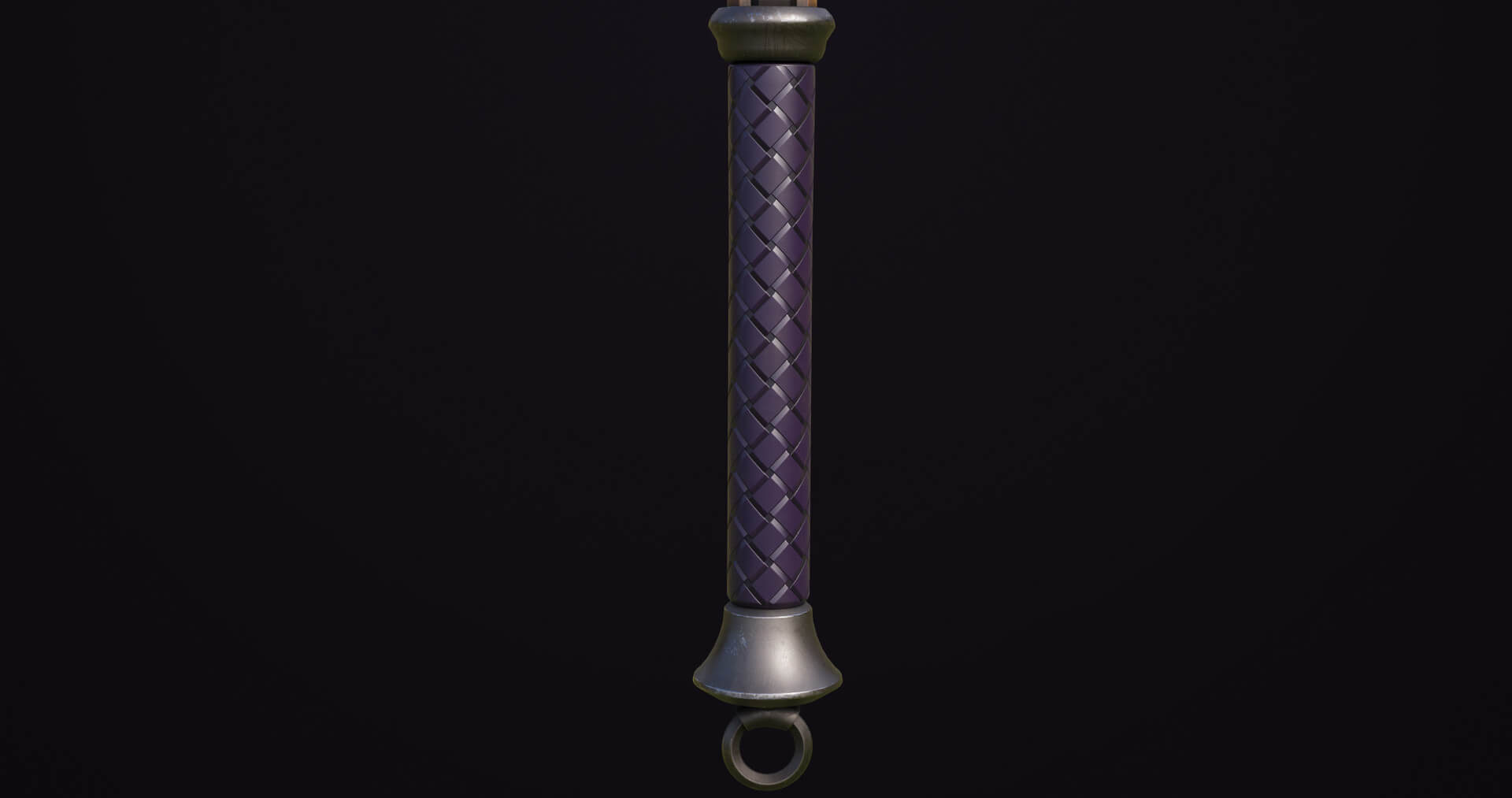 Battle Axe 14 Violet Handle All PBR Unity UE Textures 3D Model by