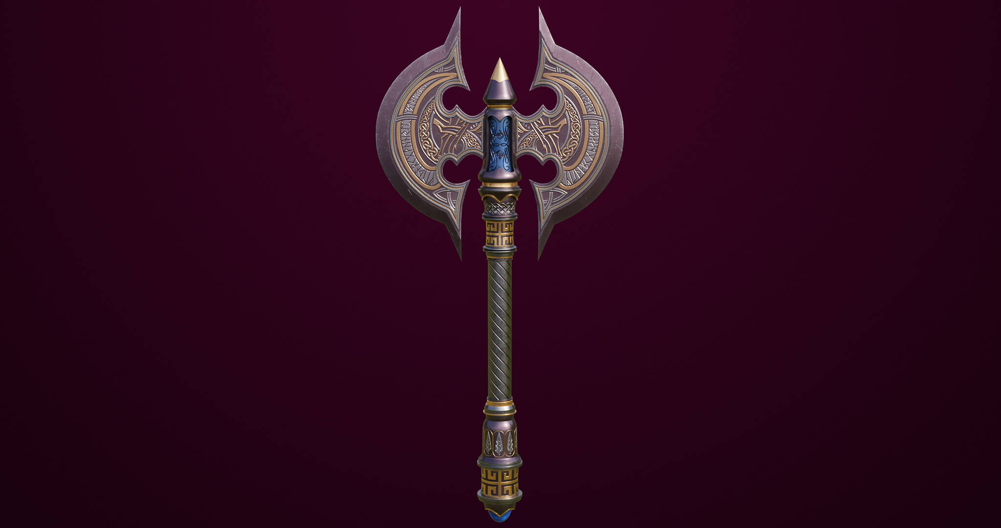 Battle Axe 02 3D Model by Eight Vertex