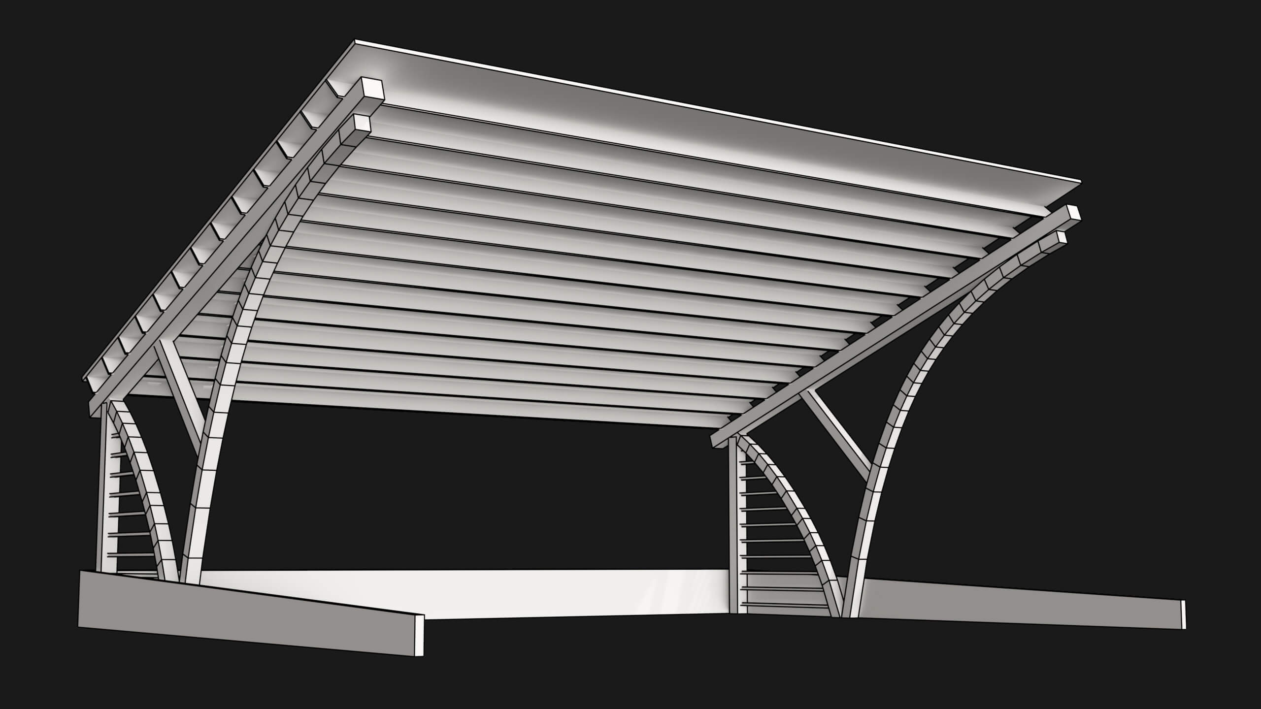 Car Parking Shed 01 All PBR Unity UE Textures Model by Eight Vertex