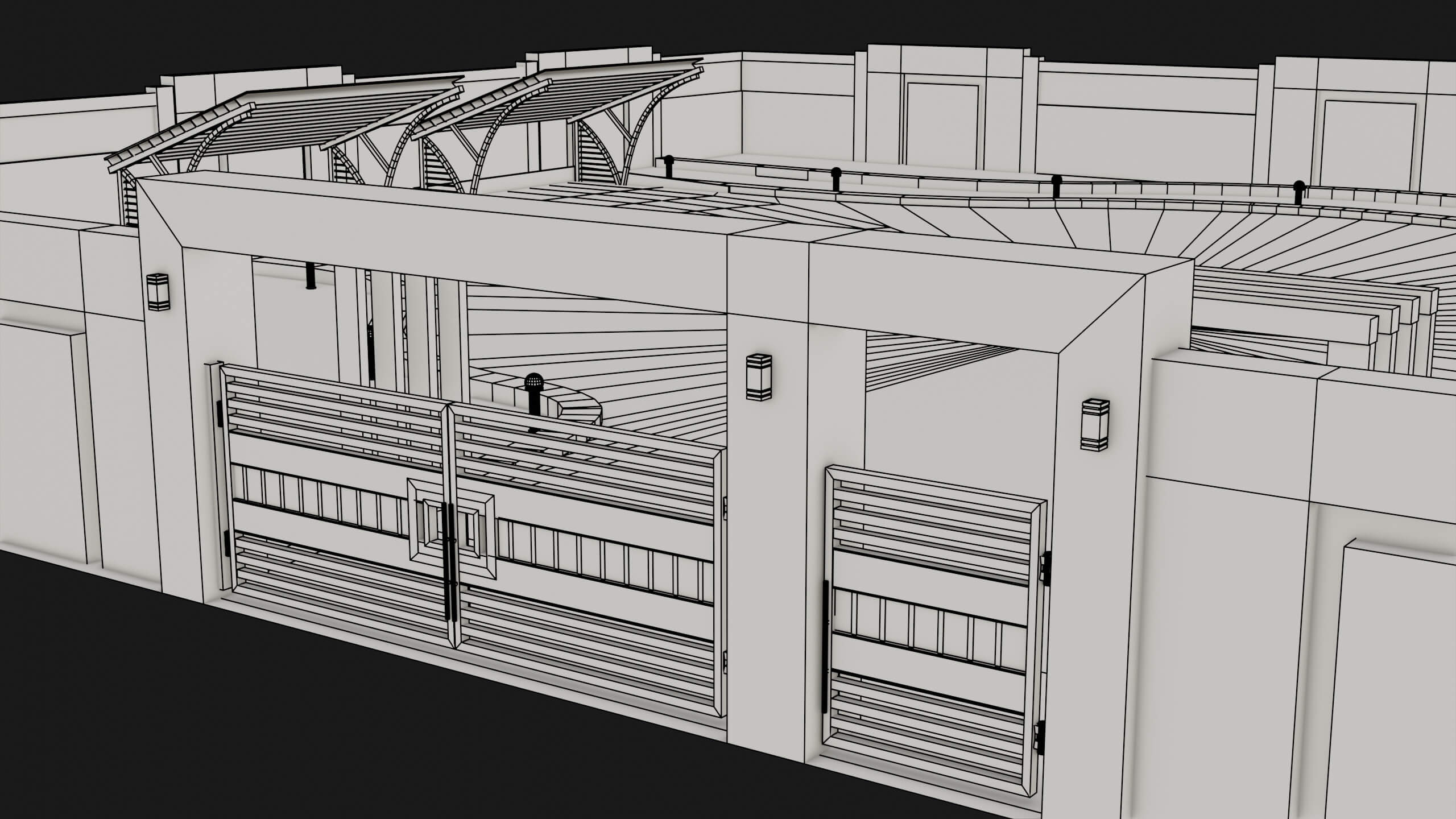 Compound Wall 02 All PBR Unity UE Textures 3D Model by Eight Vertex