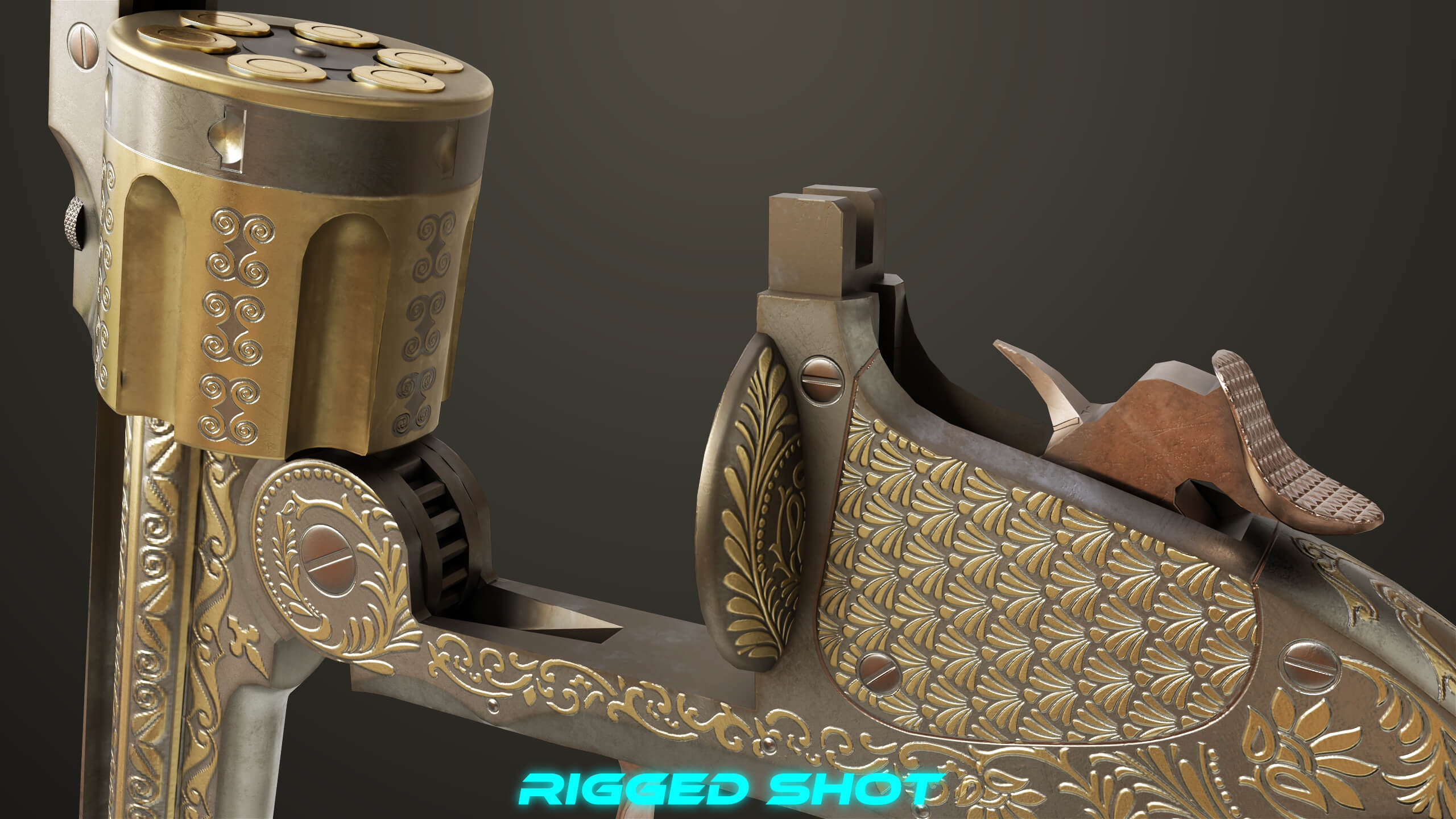 Aesthetic Revolver 02 Generic All PBR Unity UE Textures - 3D Model by ...