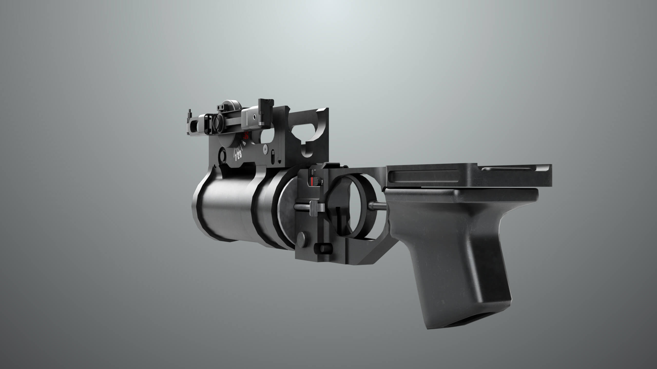 Grenade Launcher 03 Black Generic All PBR Unity UE Textures - 3D Model ...