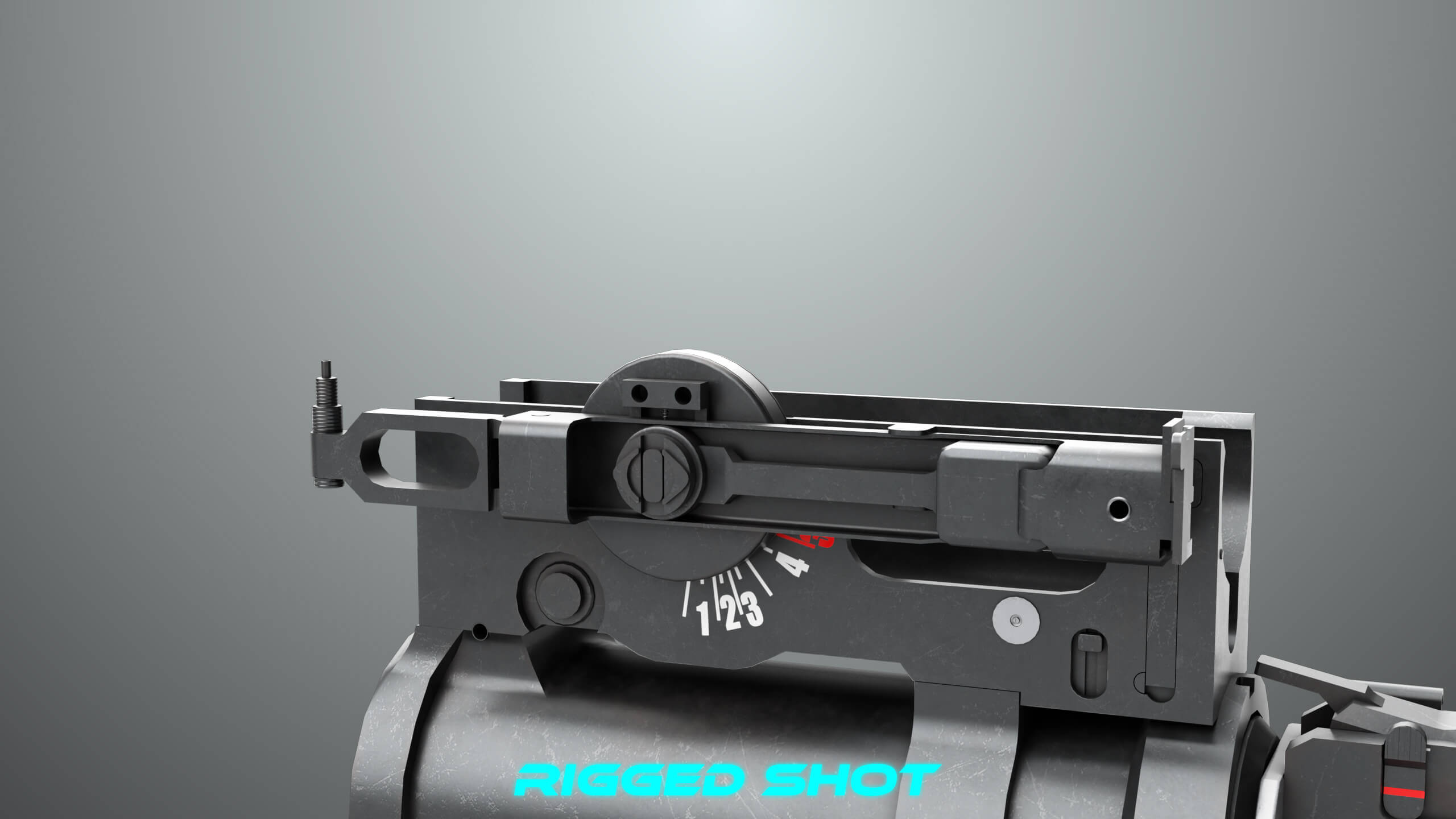 Grenade Launcher 03 Black Generic All PBR Unity UE Textures - 3D Model ...