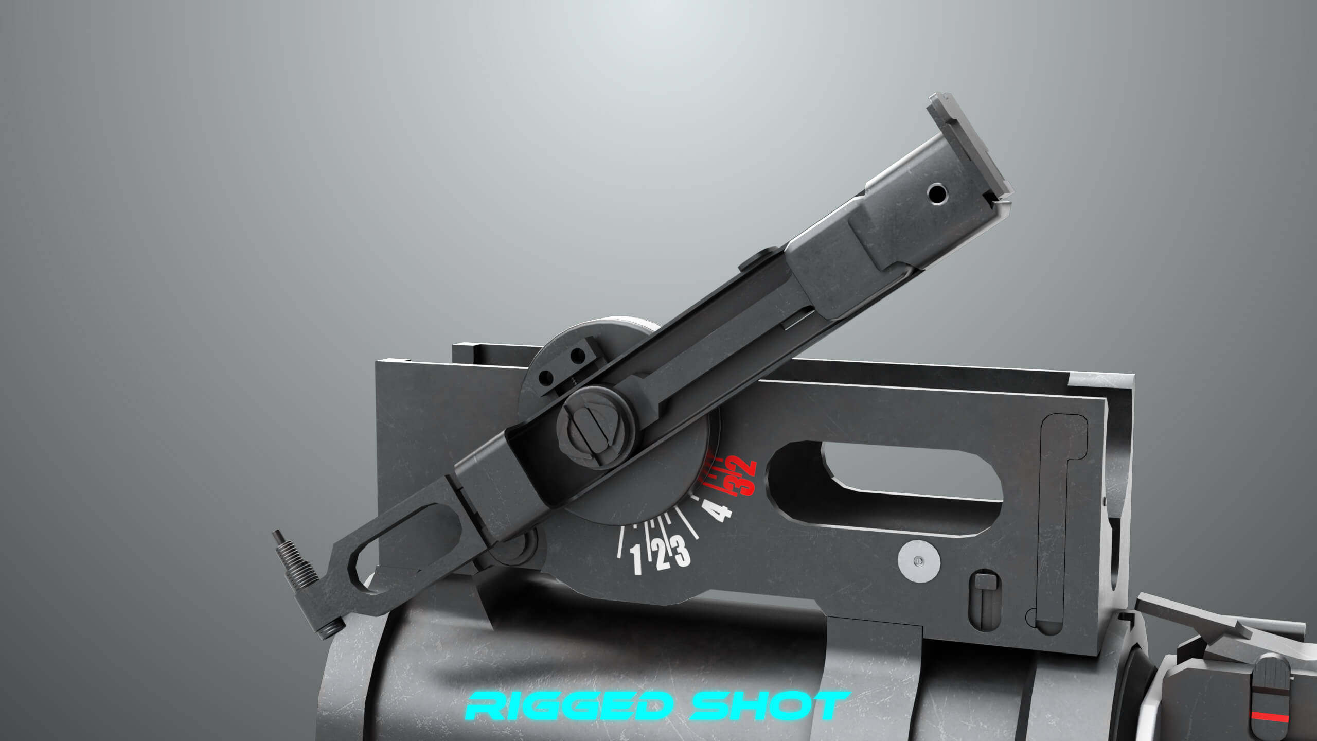 Grenade Launcher 03 Black Generic All PBR Unity UE Textures - 3D Model ...
