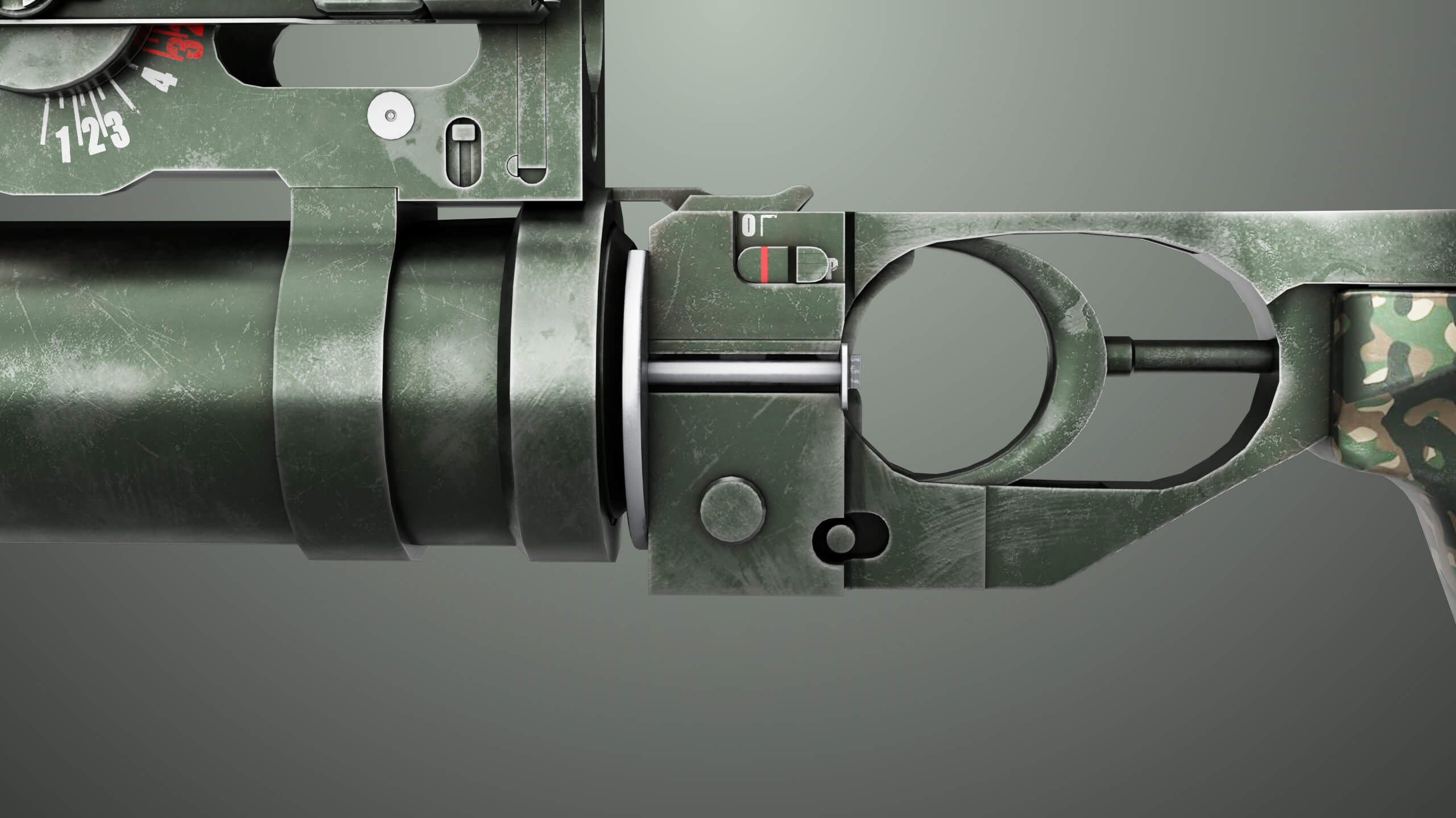 Grenade Launcher 03 Military Green Generic All PBR Unity UE - 3D Model ...