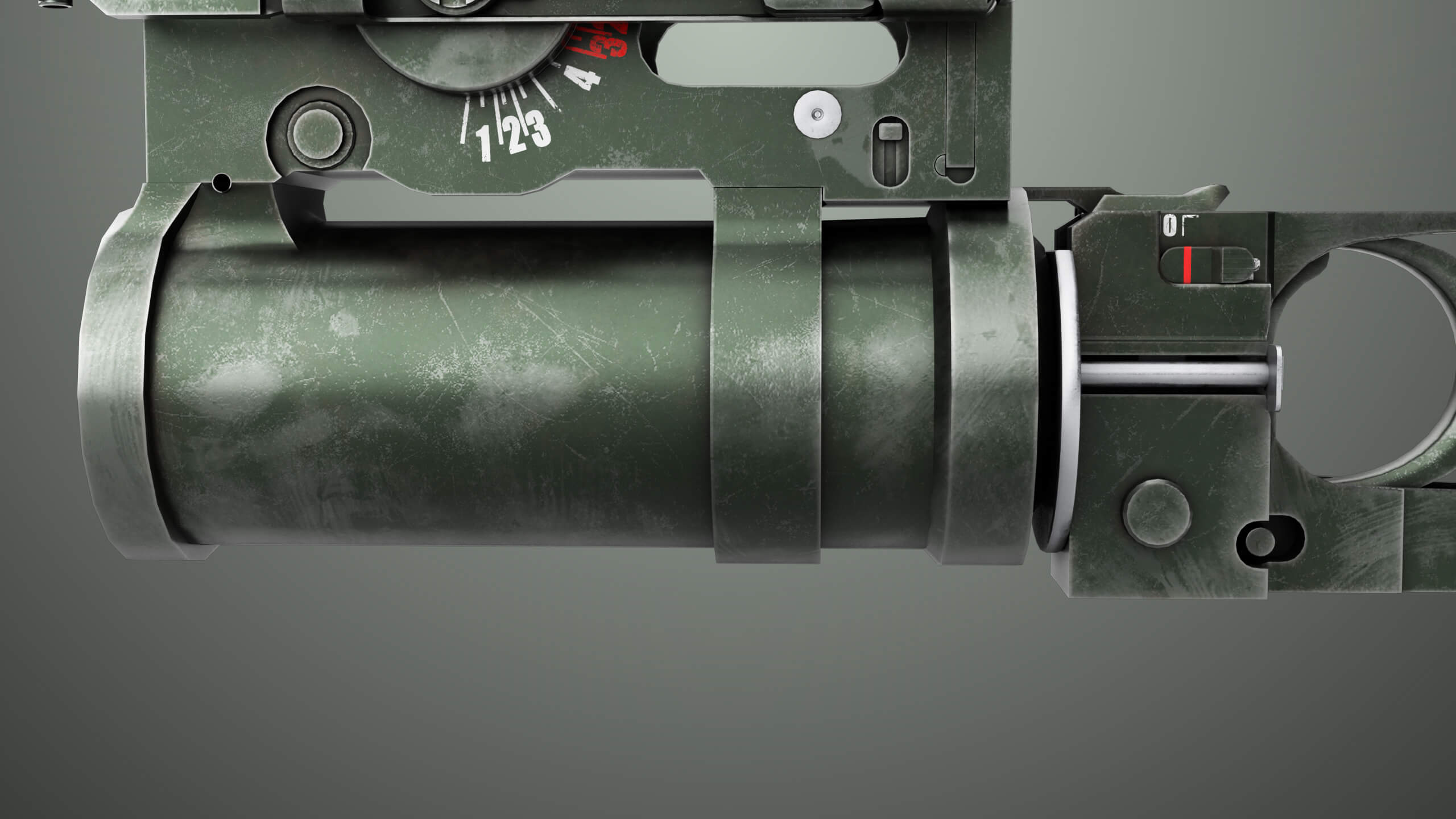Grenade Launcher 03 Military Green Generic All PBR Unity UE - 3D Model ...