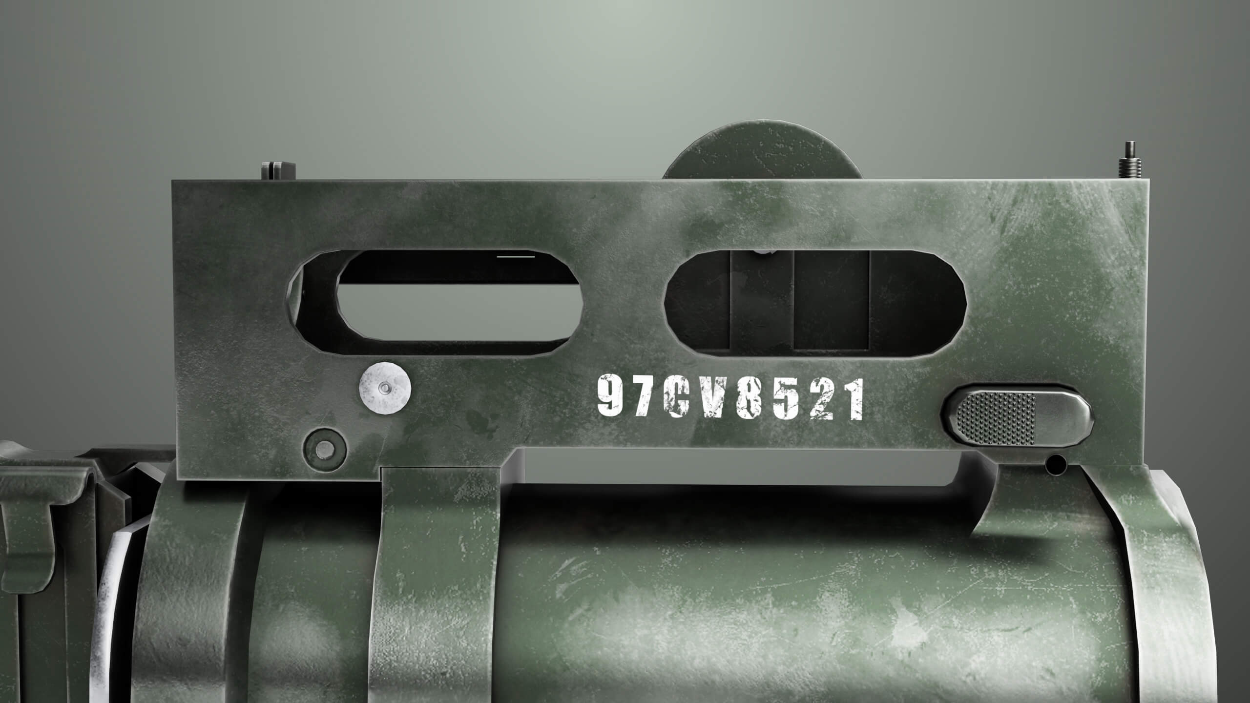 Grenade Launcher 03 Military Green Generic All PBR Unity UE - 3D Model ...