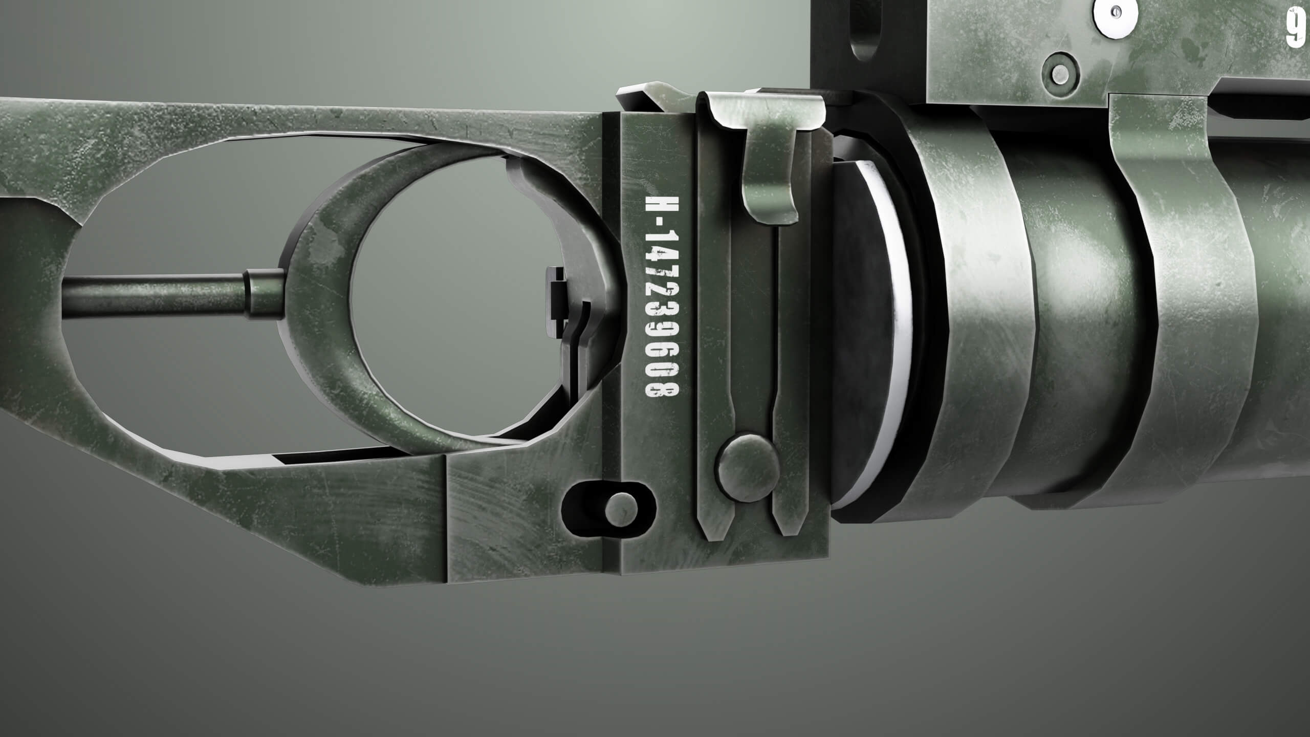 Grenade Launcher 03 Military Green Generic All PBR Unity UE - 3D Model ...