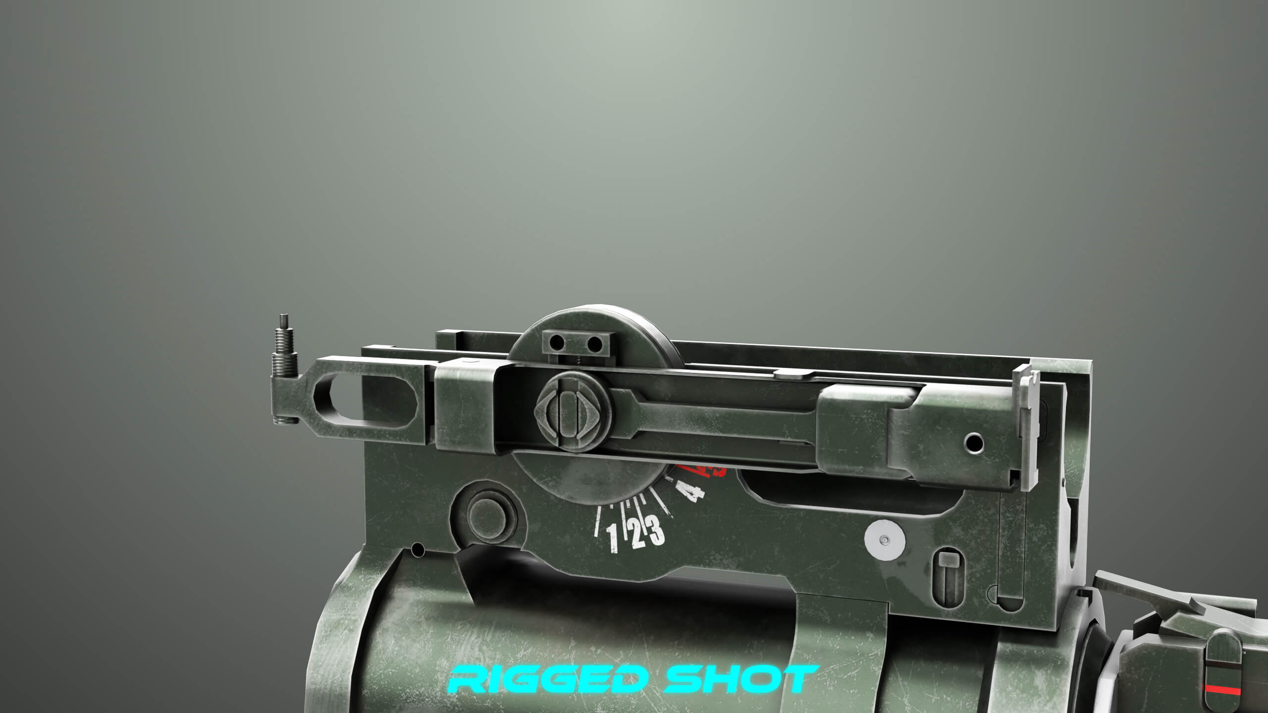 Grenade Launcher 03 Military Green Generic All PBR Unity UE - 3D Model ...