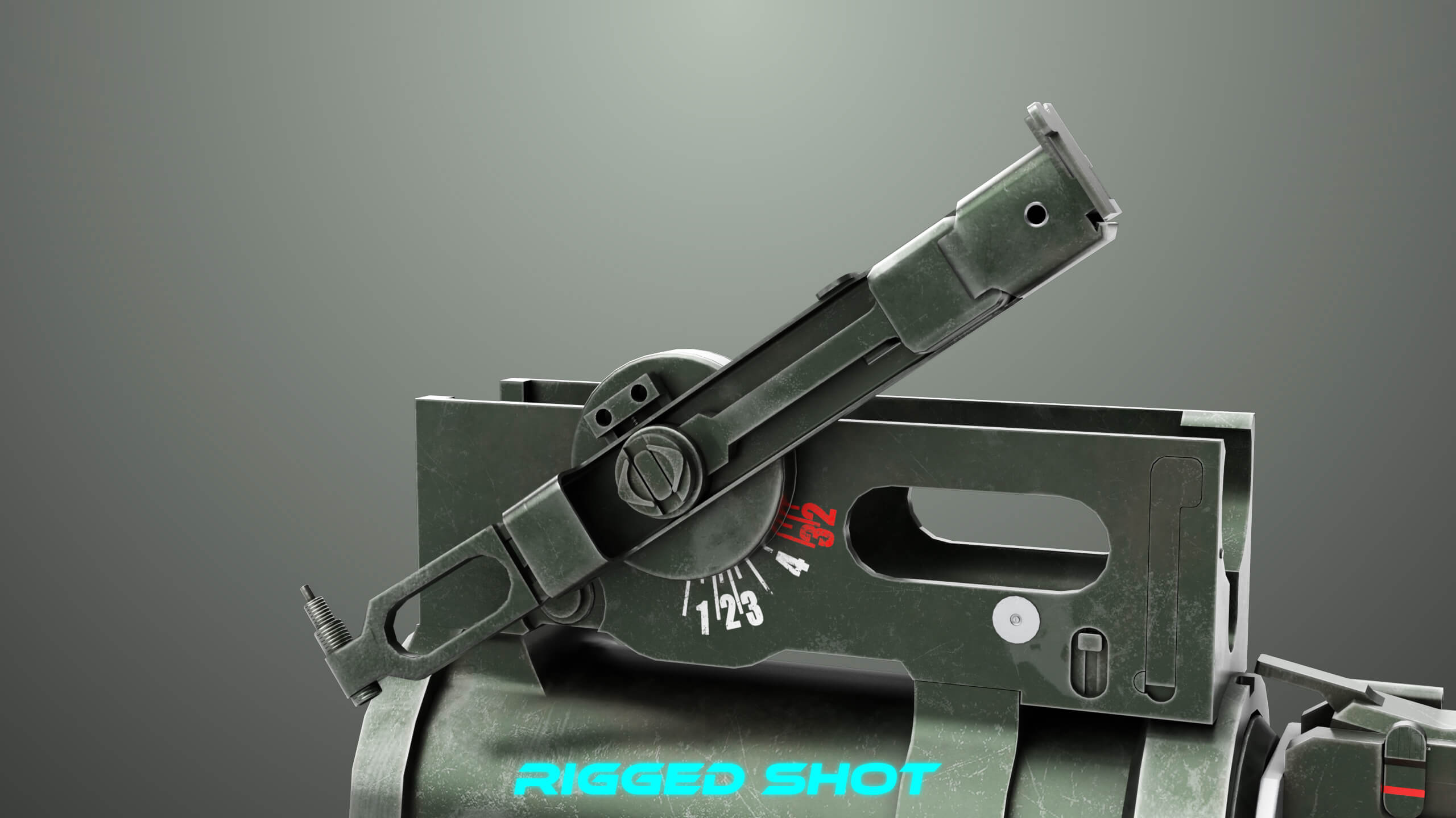 Grenade Launcher 03 Military Green Generic All PBR Unity UE - 3D Model ...