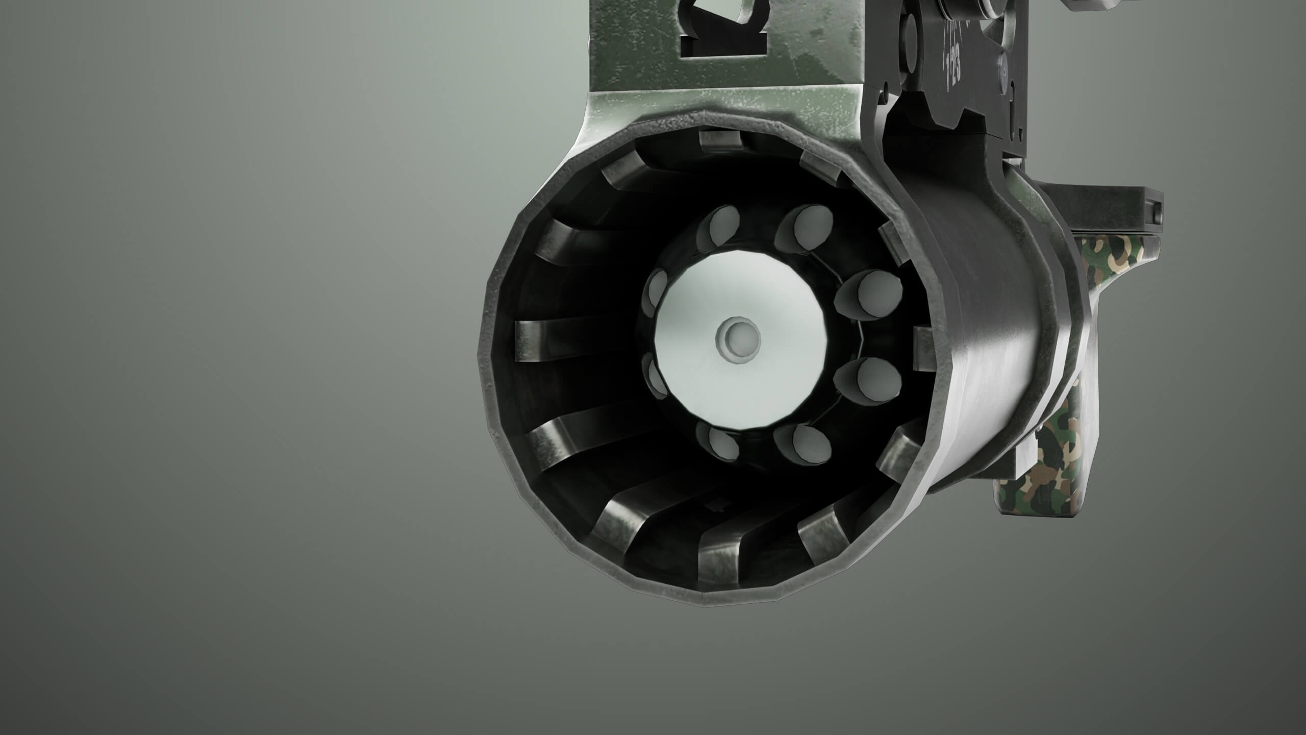 Grenade Launcher 03 Military Green Generic All PBR Unity UE - 3D Model ...