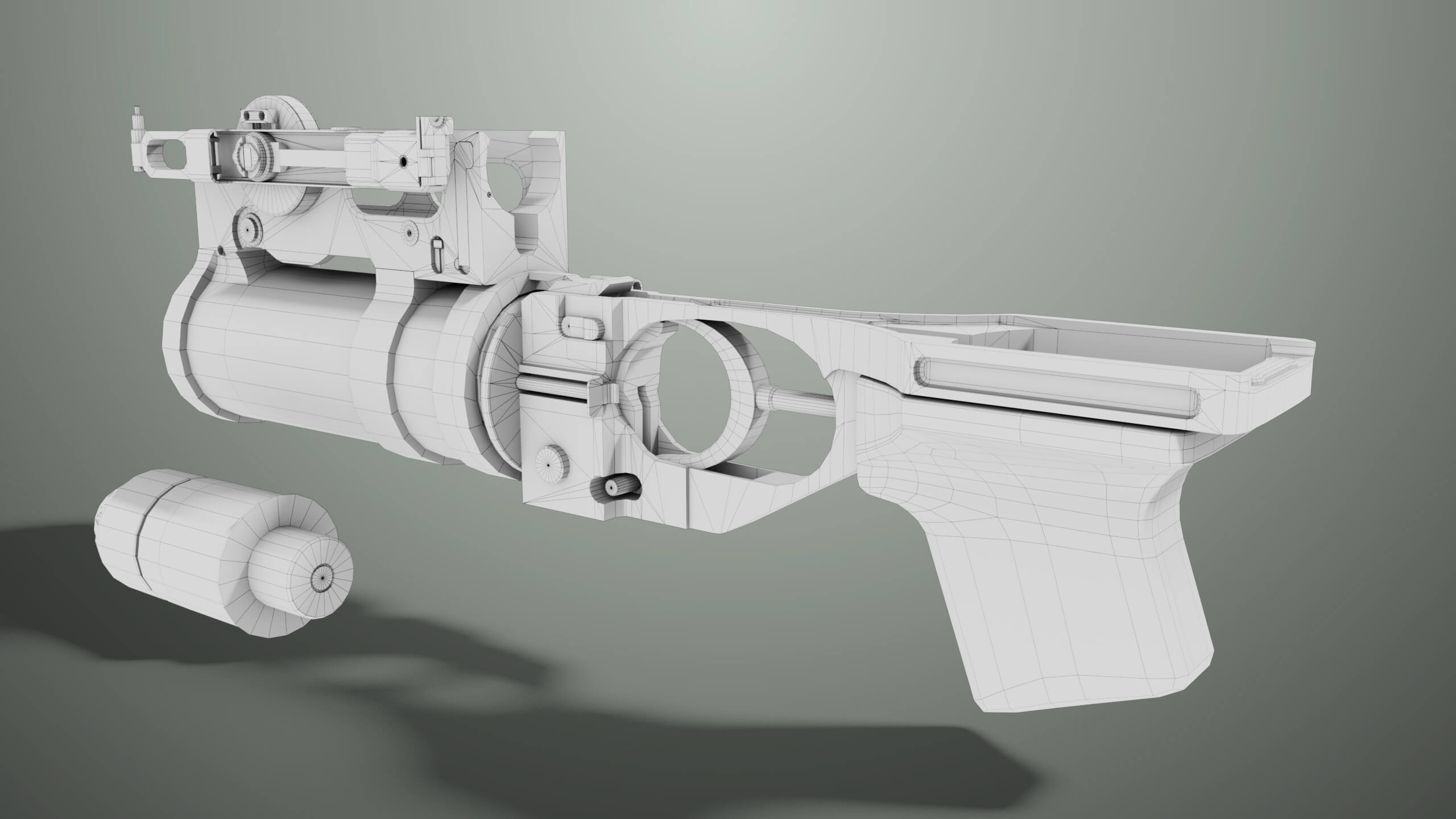 Grenade Launcher 03 Military Green Generic All PBR Unity UE - 3D Model ...