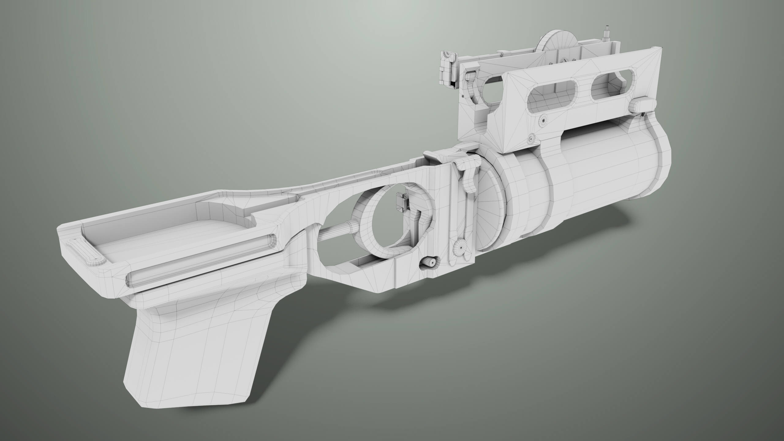 Grenade Launcher 03 Military Green Generic All PBR Unity UE - 3D Model ...