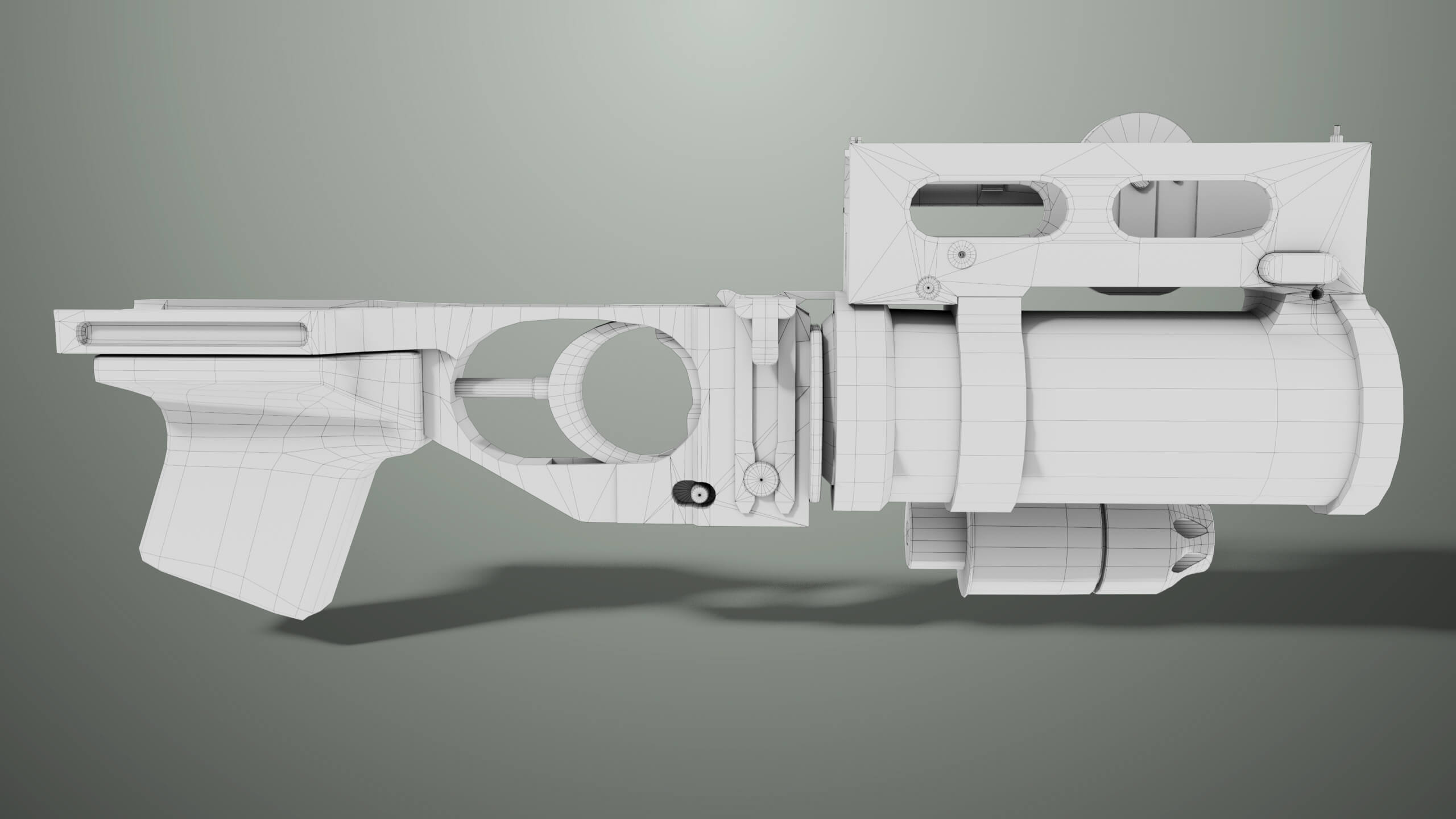 Grenade Launcher 03 Military Green Generic All PBR Unity UE - 3D Model ...