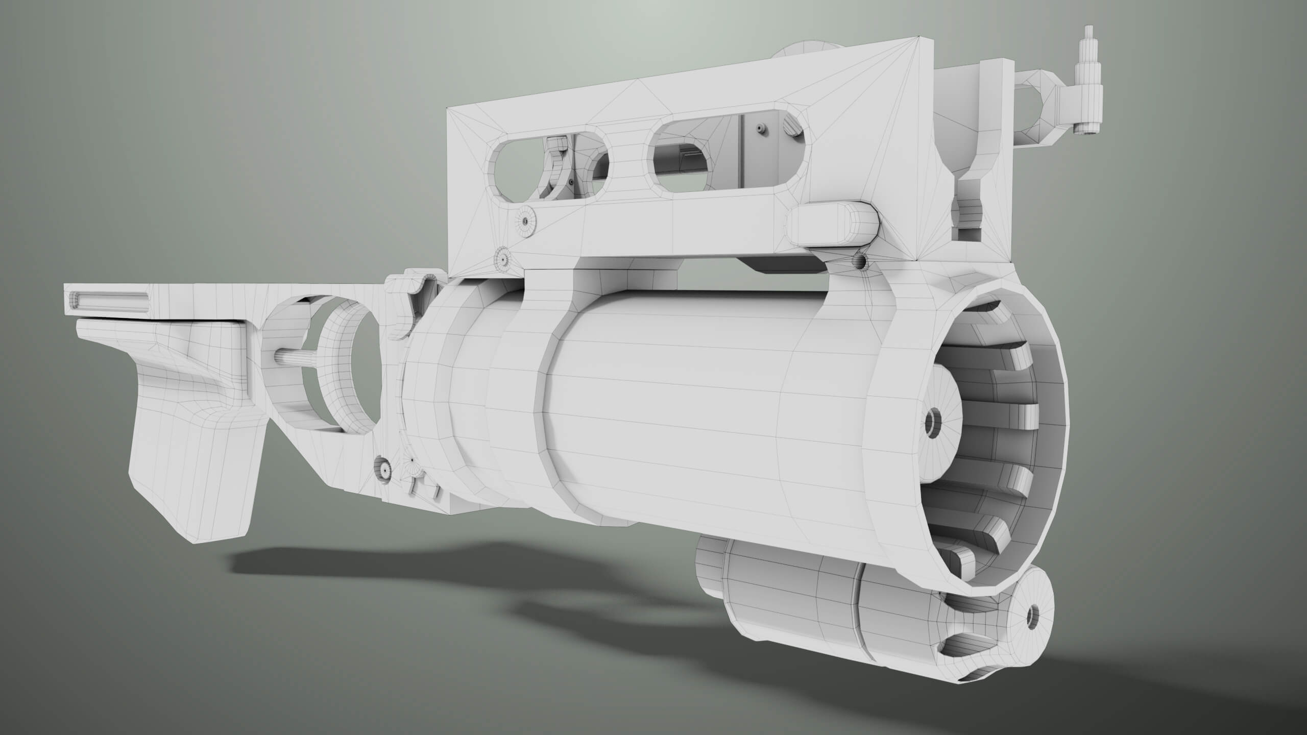 Grenade Launcher 03 Military Green Generic All PBR Unity UE - 3D Model ...