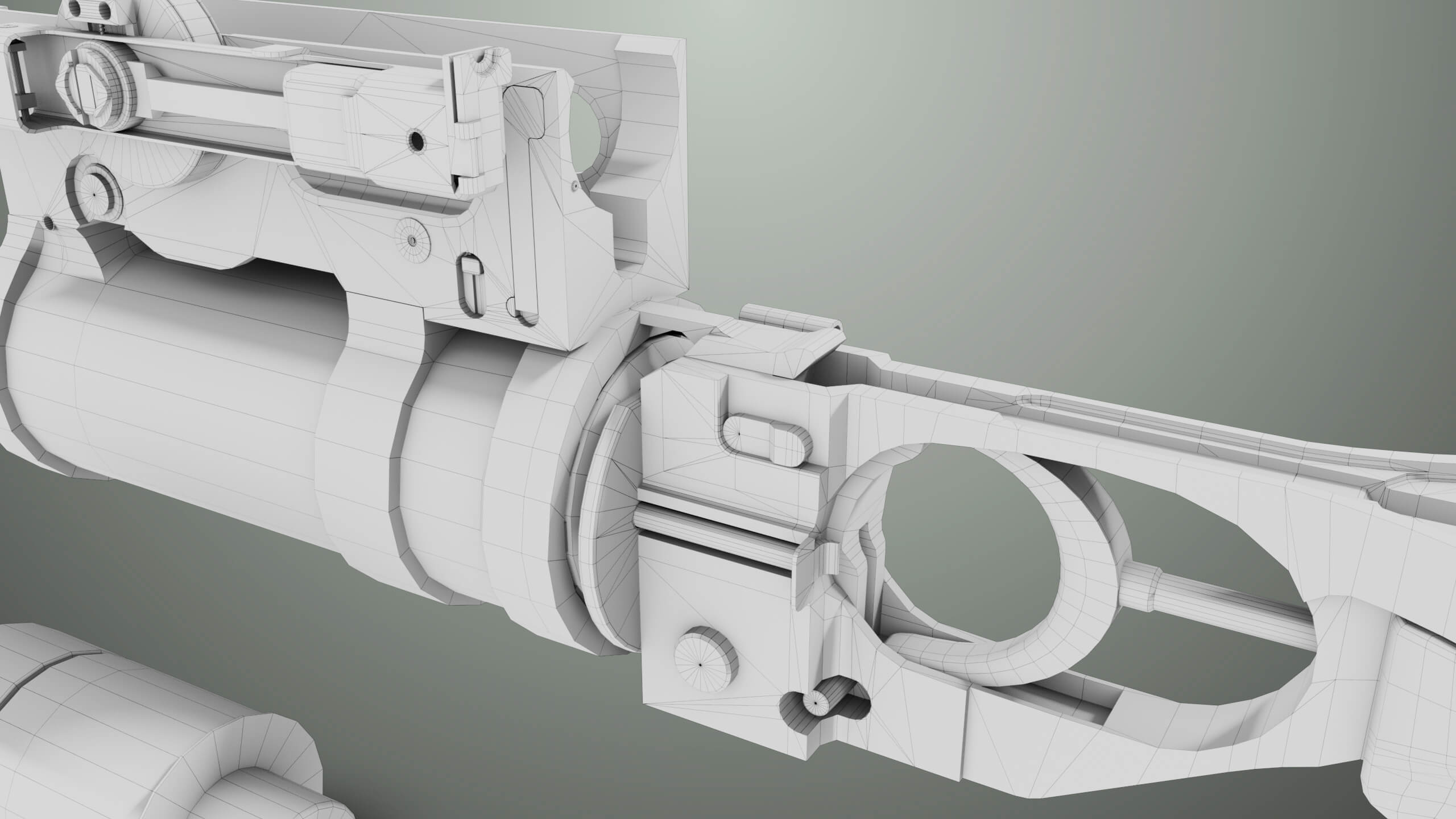 Grenade Launcher 03 Military Green Generic All PBR Unity UE - 3D Model ...