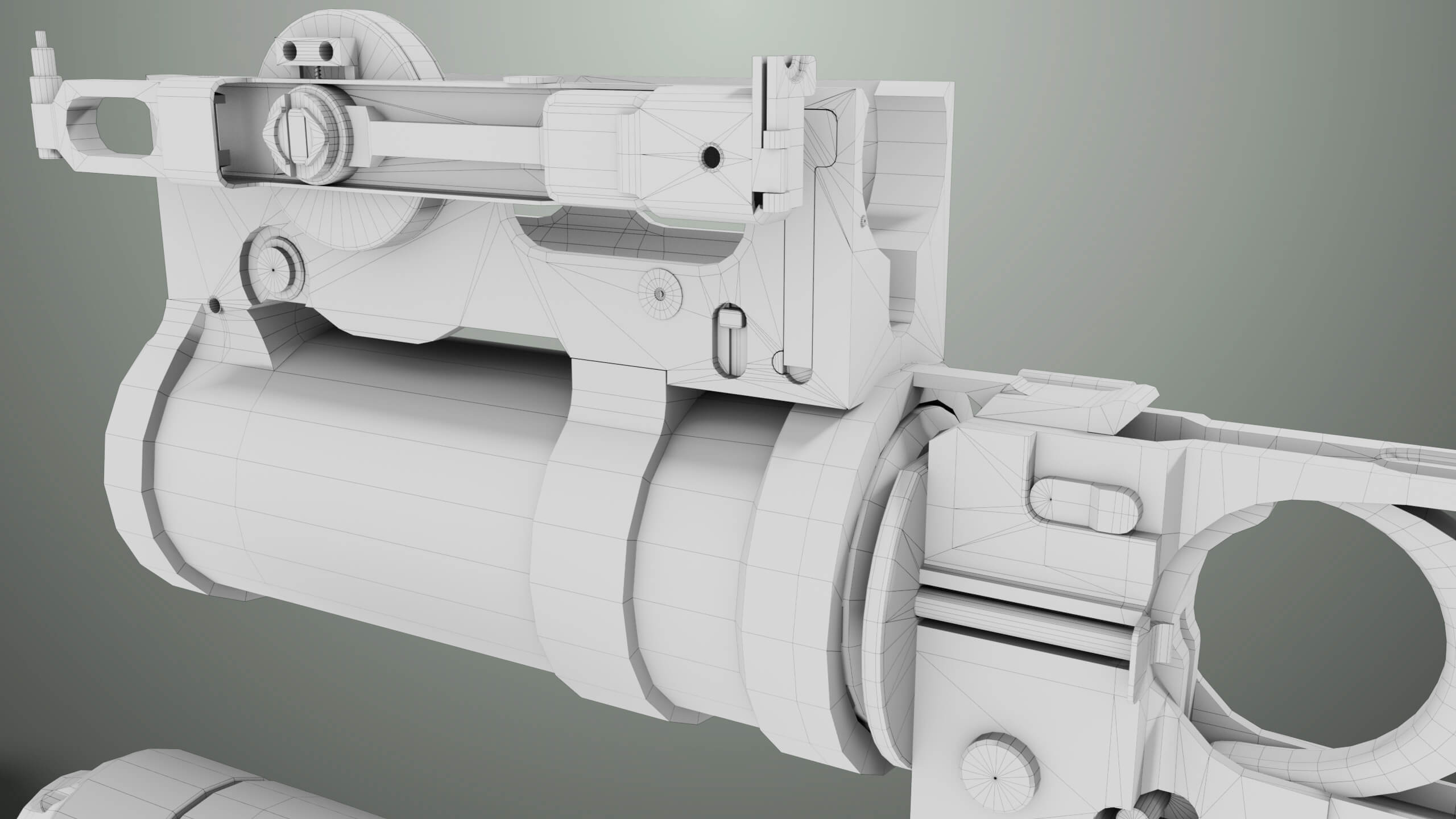 Grenade Launcher 03 Military Green Generic All PBR Unity UE - 3D Model ...