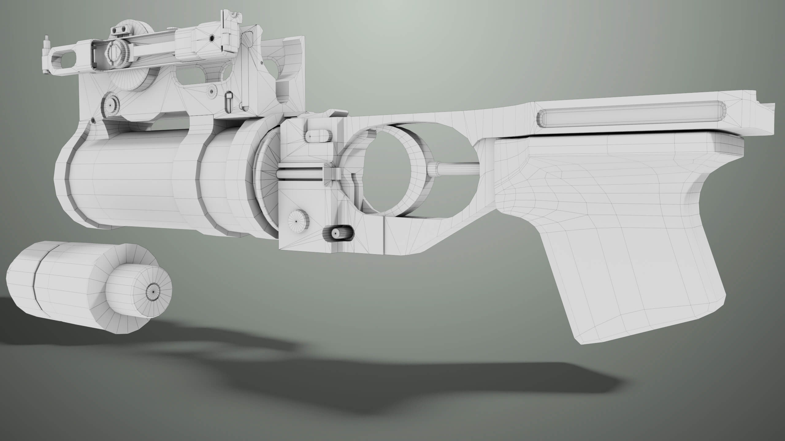 Grenade Launcher 03 Military Green Generic All PBR Unity UE - 3D Model ...