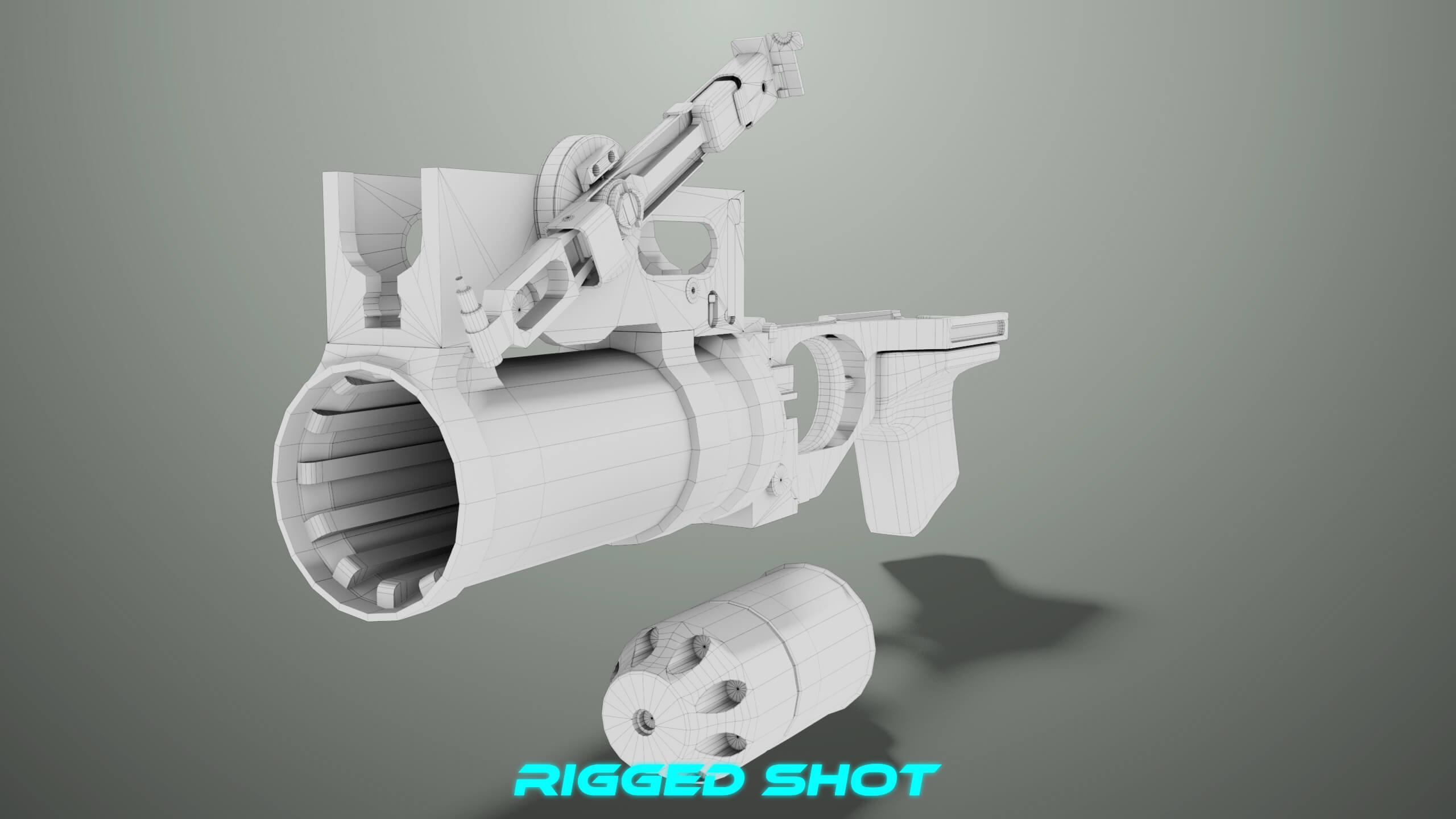 Grenade Launcher 03 Military Green Generic All PBR Unity UE - 3D Model ...