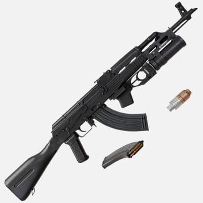 Light Machine Gun 10 Metal All PBR Unity UE Textures - 3D Model by ...