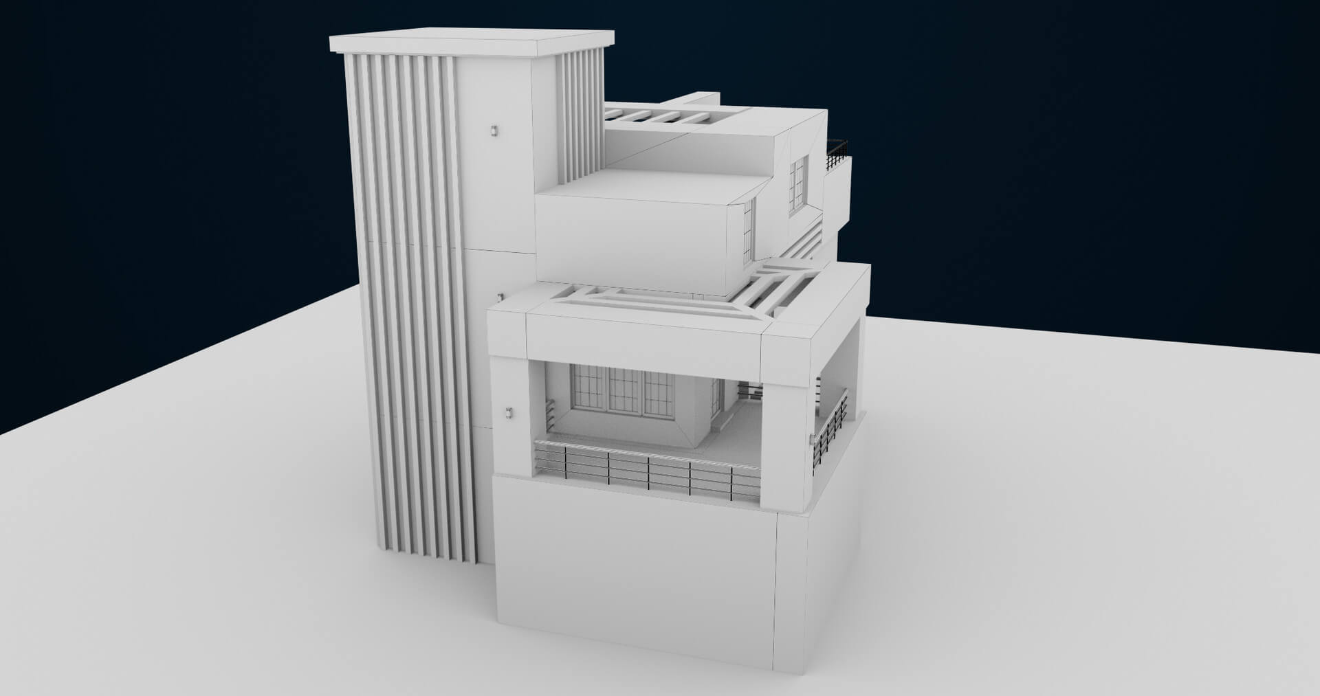 Modern House 01 All PBR Unity UE Textures - 3D Model by Eight Vertex