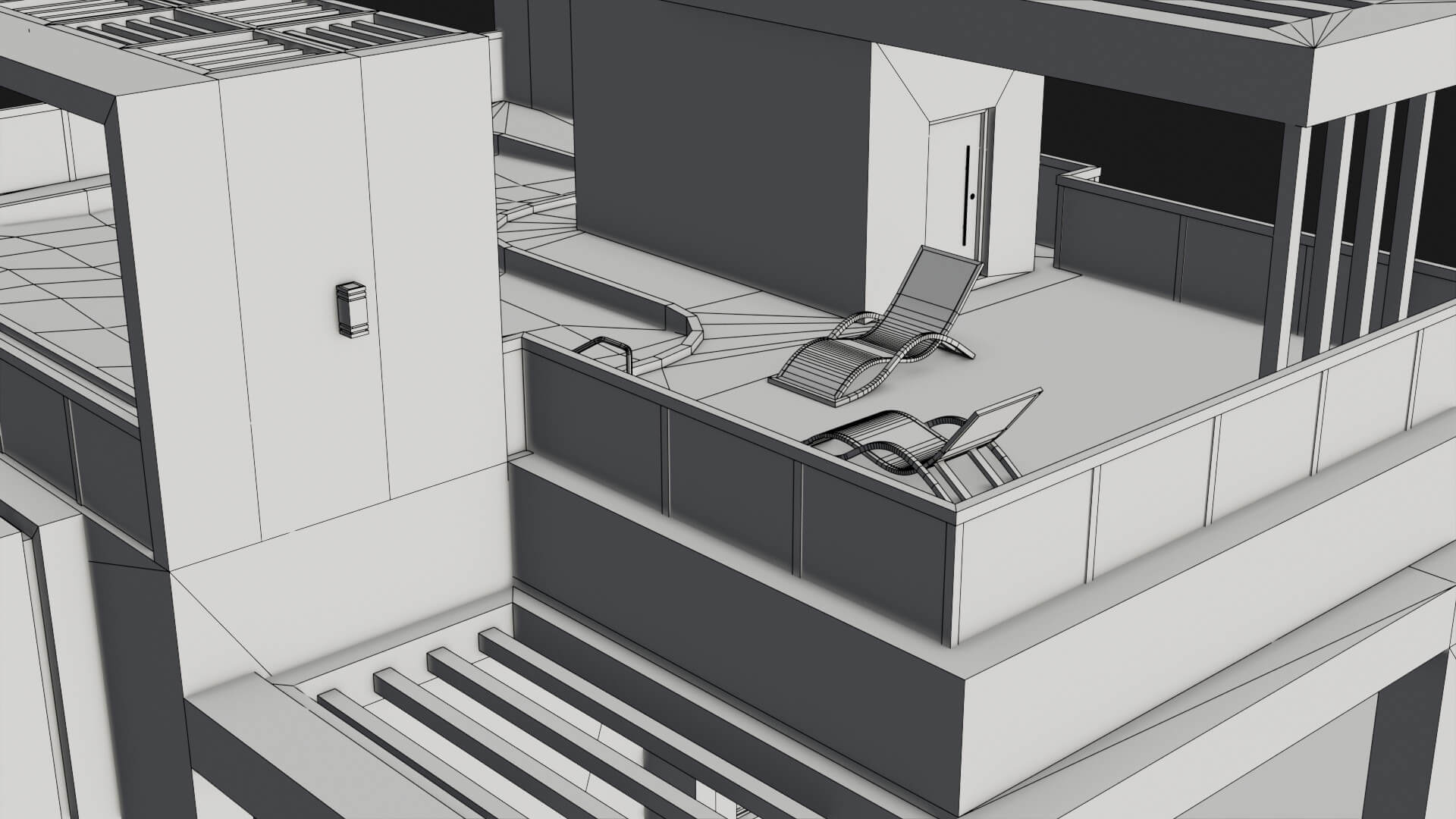 Modern House 02 All PBR Unity UE Textures Included Low Poly - 3D Model ...