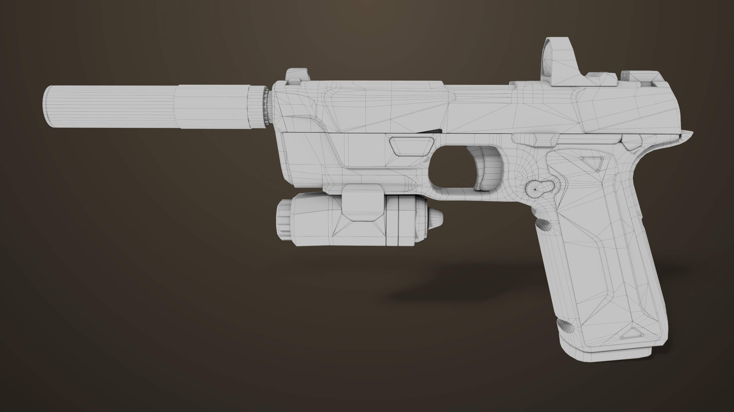 Pistol 03 Brown Generic All PBR Unity UE Textures - 3D Model by Eight ...