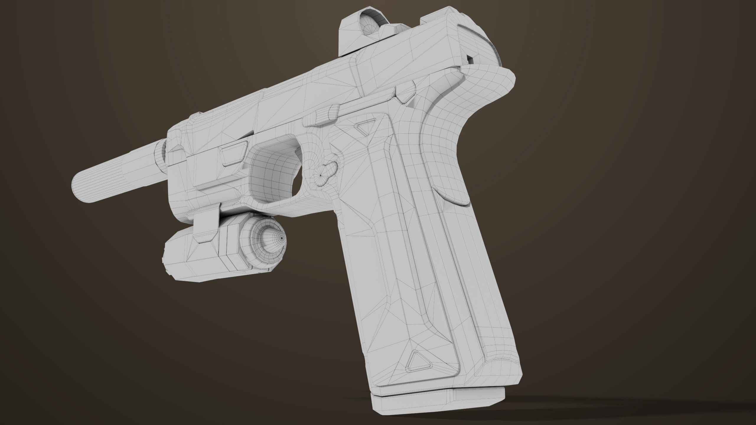 Pistol 03 Brown Generic All PBR Unity UE Textures - 3D Model by Eight ...