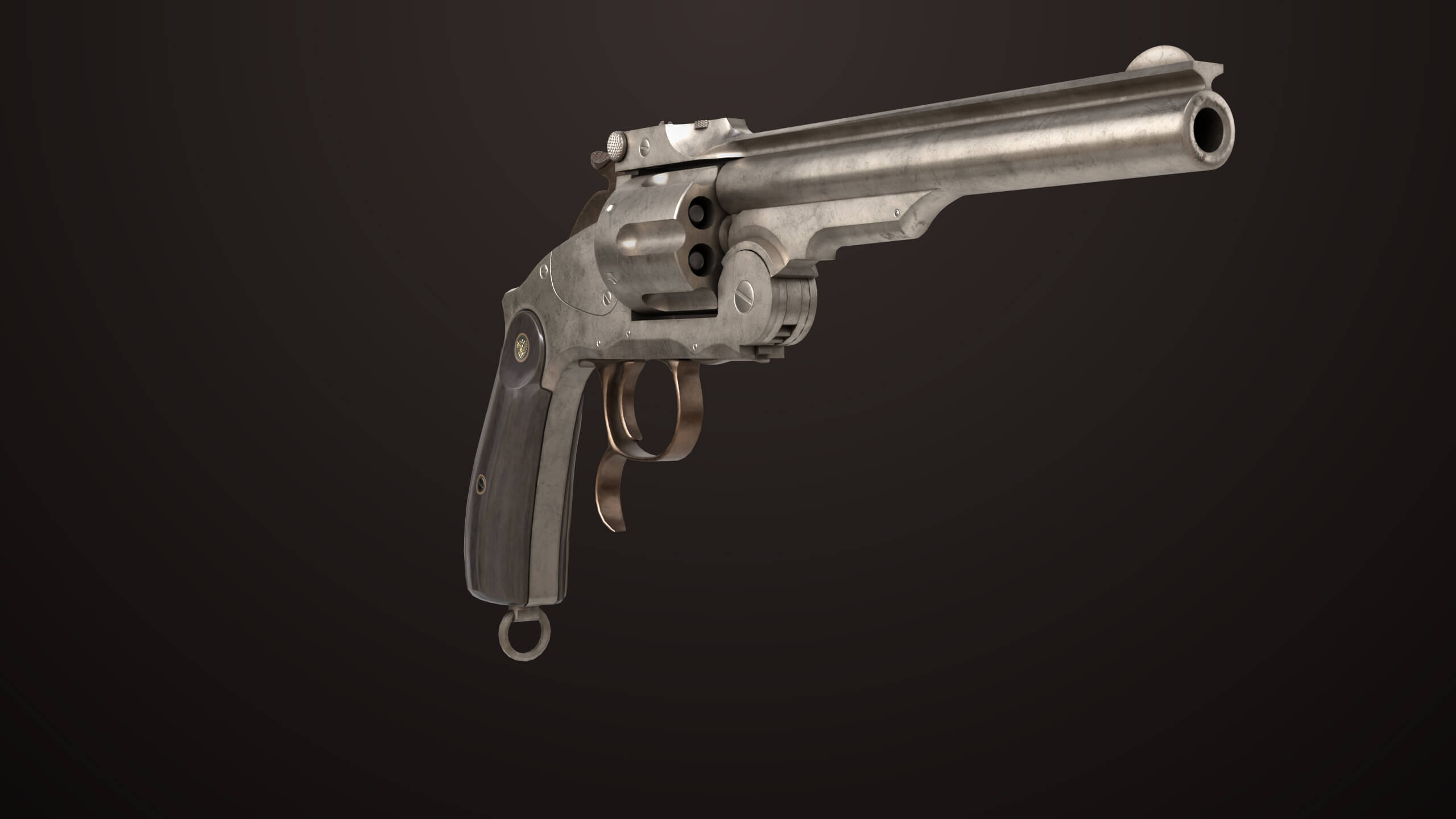 Revolver 02 Silver Smith Wesson M3 All PBR Unity UE Texture - 3D Model ...