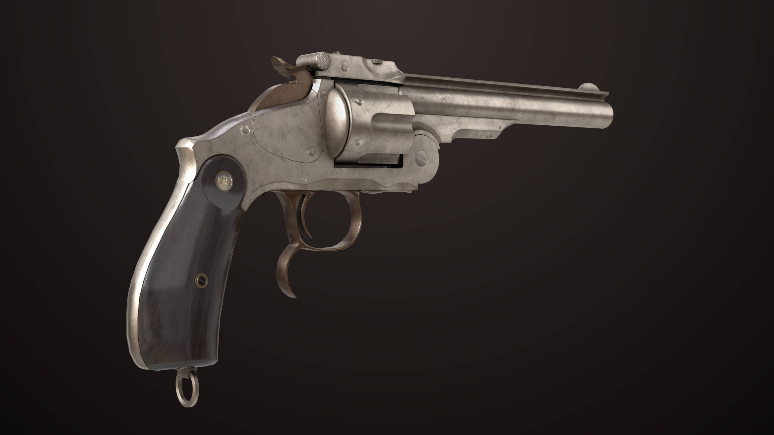 Revolver 02 Silver Smith Wesson M3 All PBR Unity UE Texture - 3D Model ...