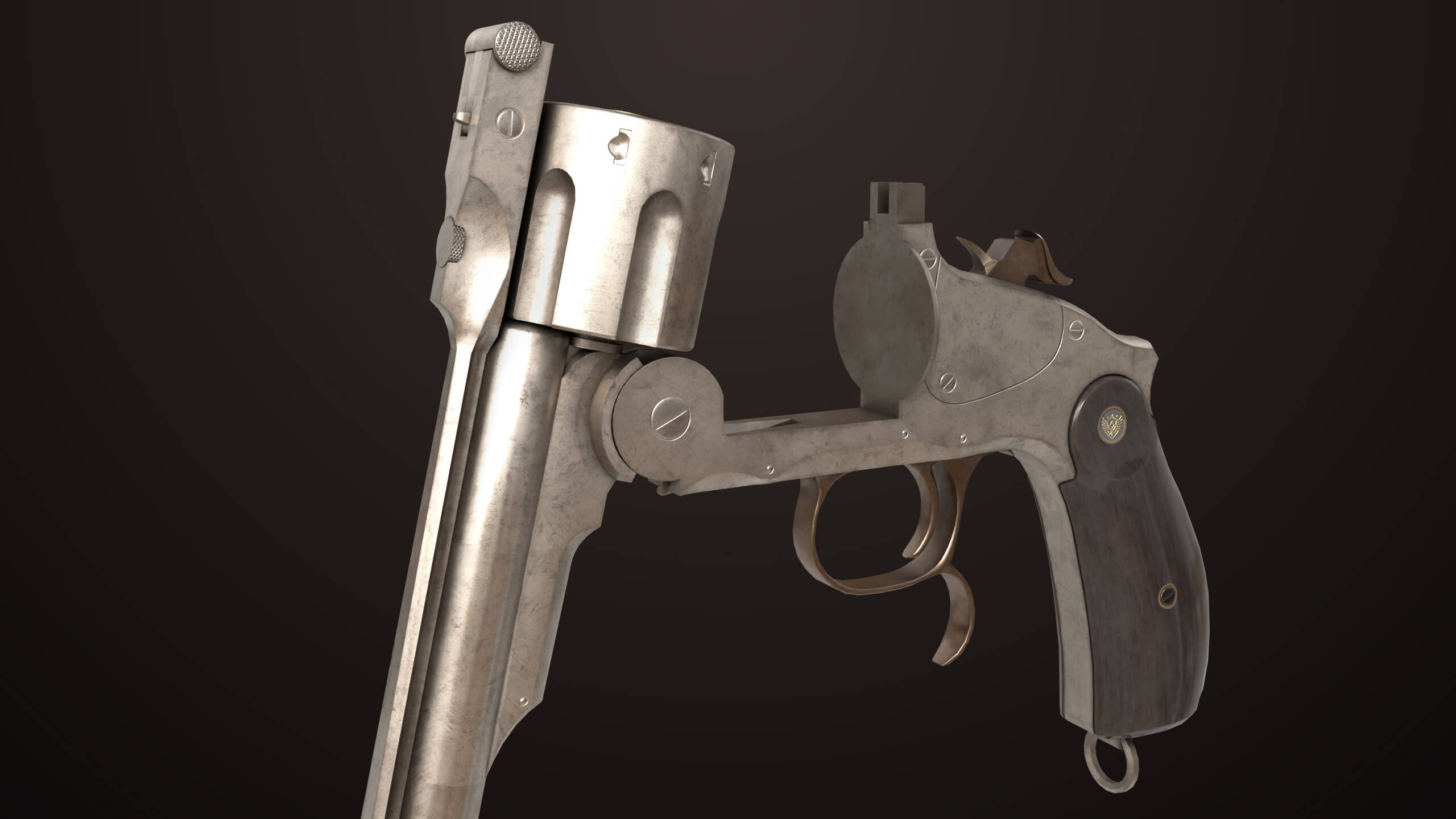 Revolver 02 Silver Smith Wesson M3 All PBR Unity UE Texture - 3D Model ...