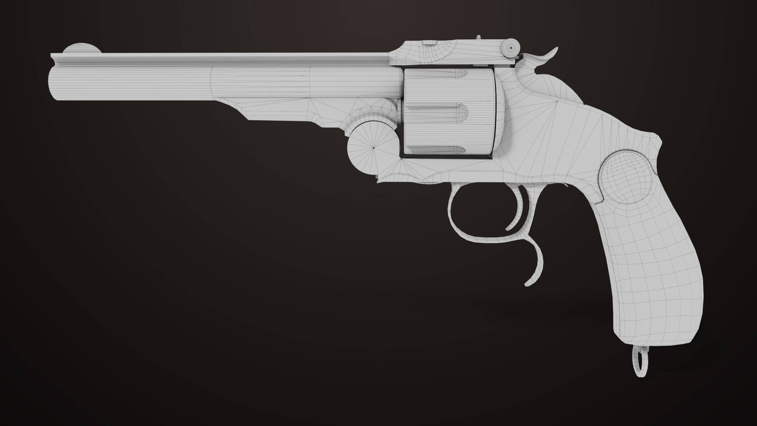 Revolver 02 Silver Smith Wesson M3 All PBR Unity UE Texture - 3D Model ...