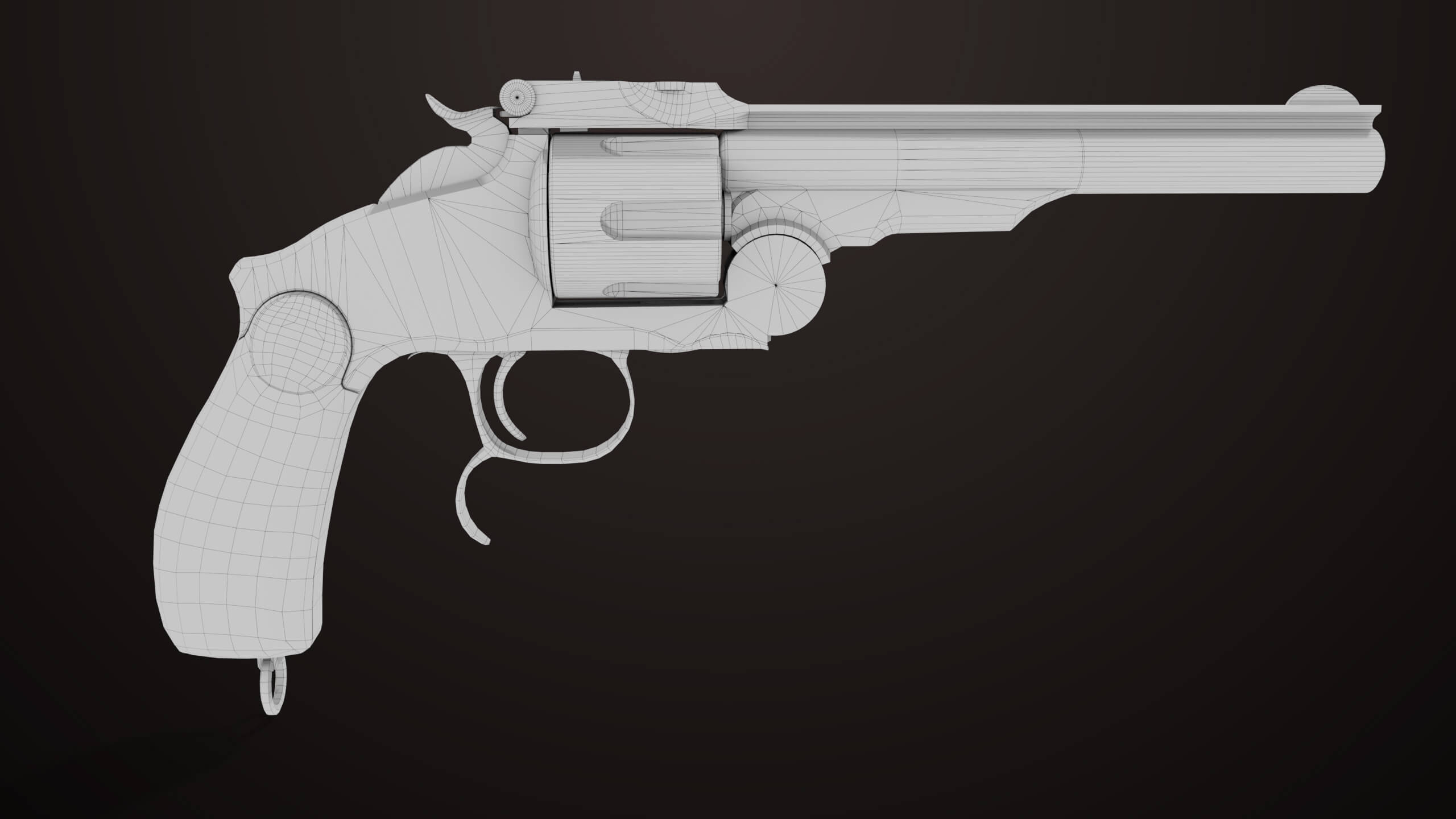 Revolver 02 Silver Smith Wesson M3 All PBR Unity UE Texture - 3D Model ...