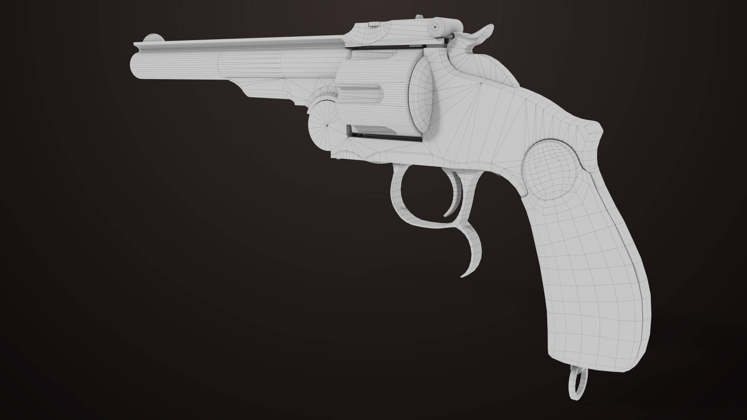 Revolver 02 Silver Smith Wesson M3 All PBR Unity UE Texture - 3D Model ...
