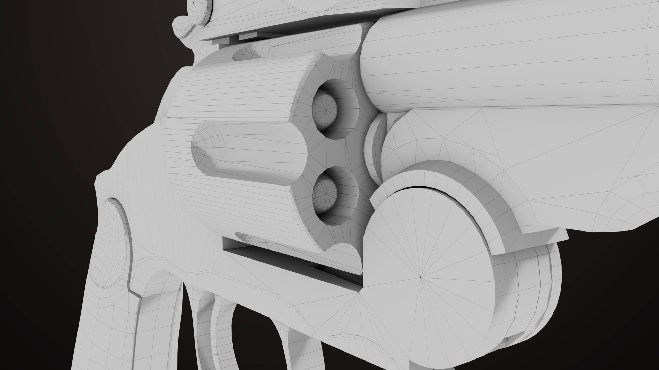 Revolver 02 Silver Smith Wesson M3 All PBR Unity UE Texture - 3D Model ...