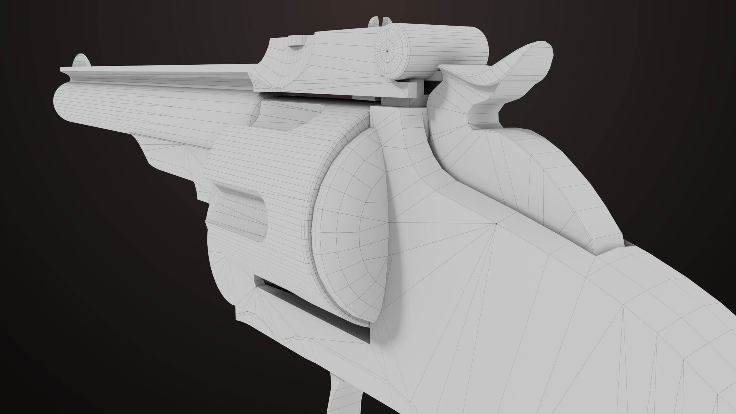 Revolver 02 Silver Smith Wesson M3 All PBR Unity UE Texture - 3D Model ...