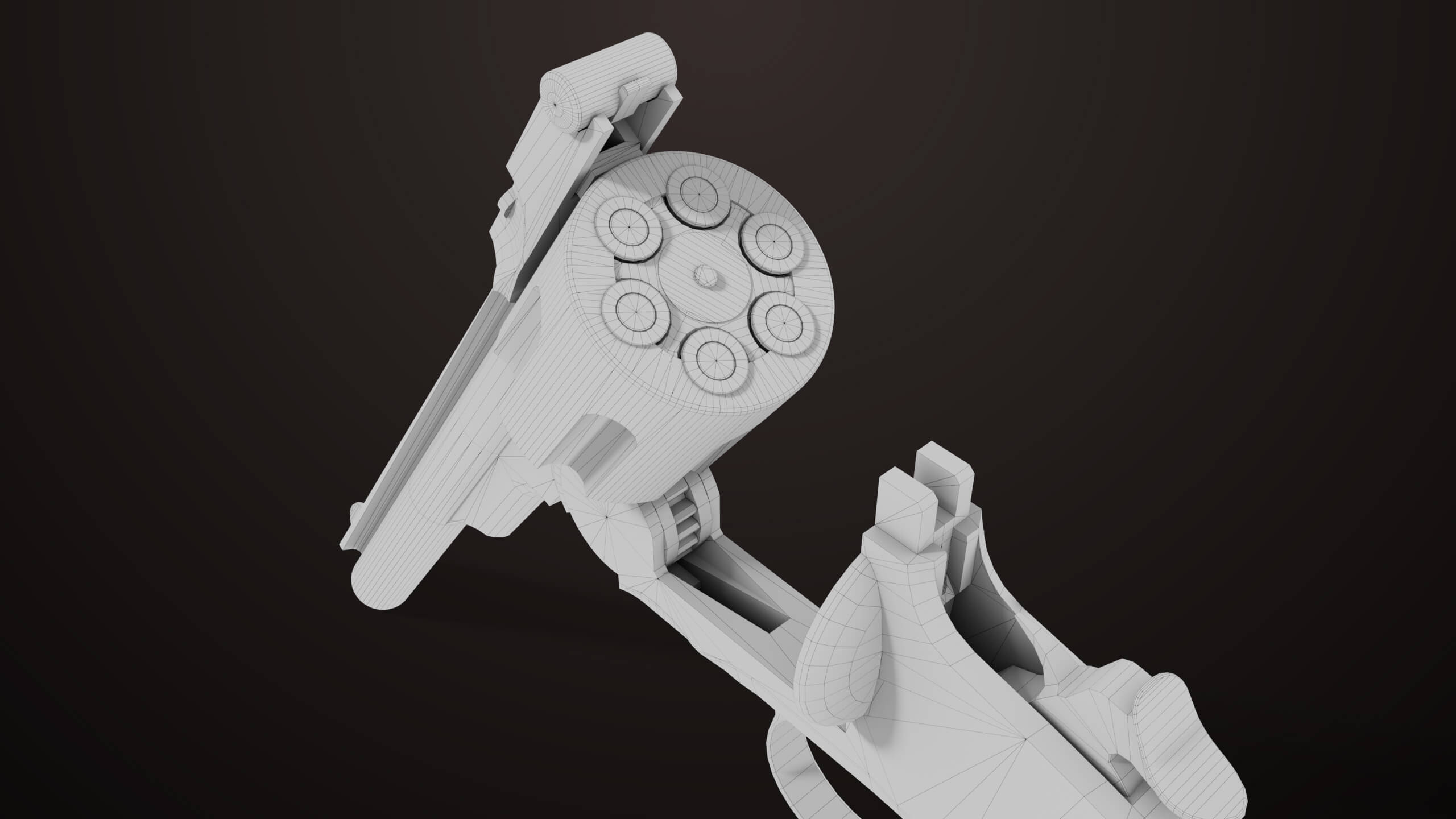 Revolver 02 Silver Smith Wesson M3 All PBR Unity UE Texture - 3D Model ...