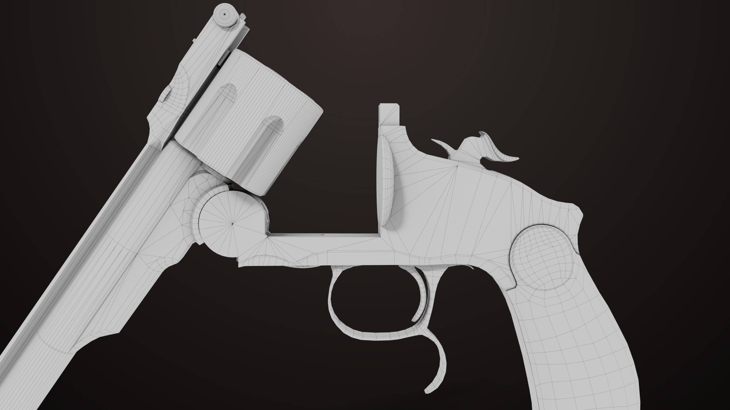 Revolver 02 Silver Smith Wesson M3 All PBR Unity UE Texture - 3D Model ...