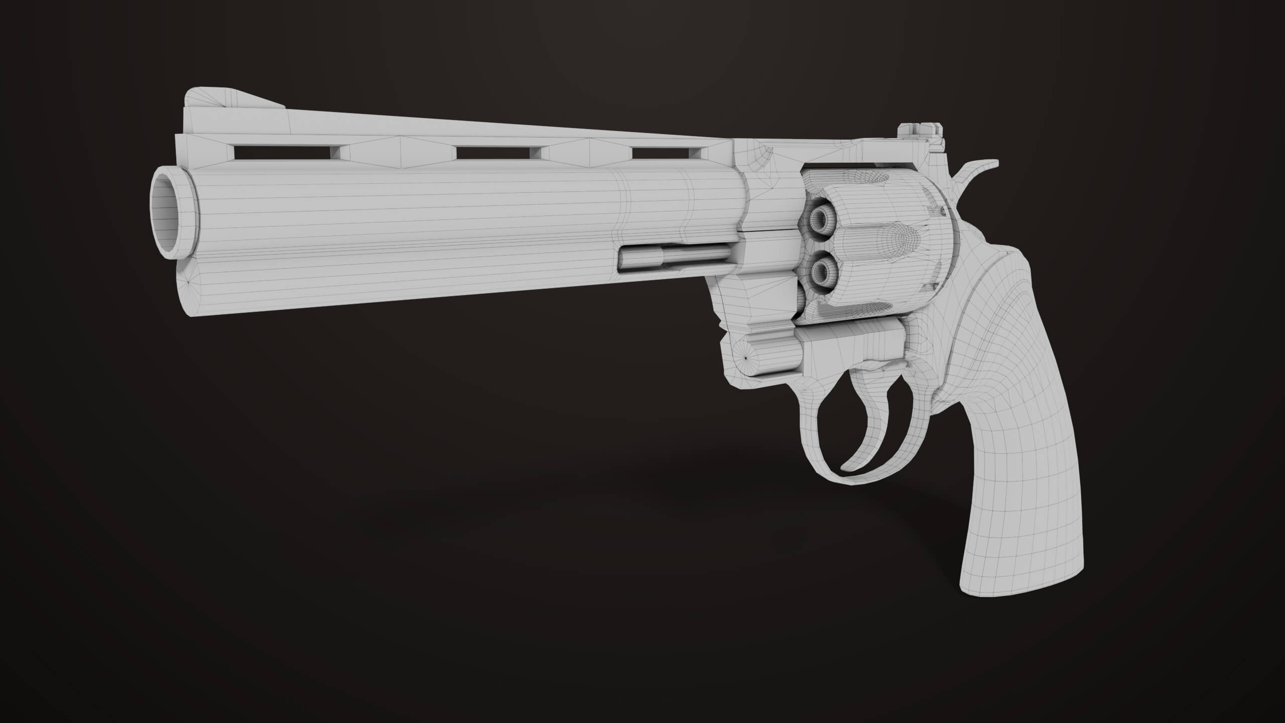 Revolver 05 Silver Colt Python All PBR Unity UE Textures - 3D Model by ...
