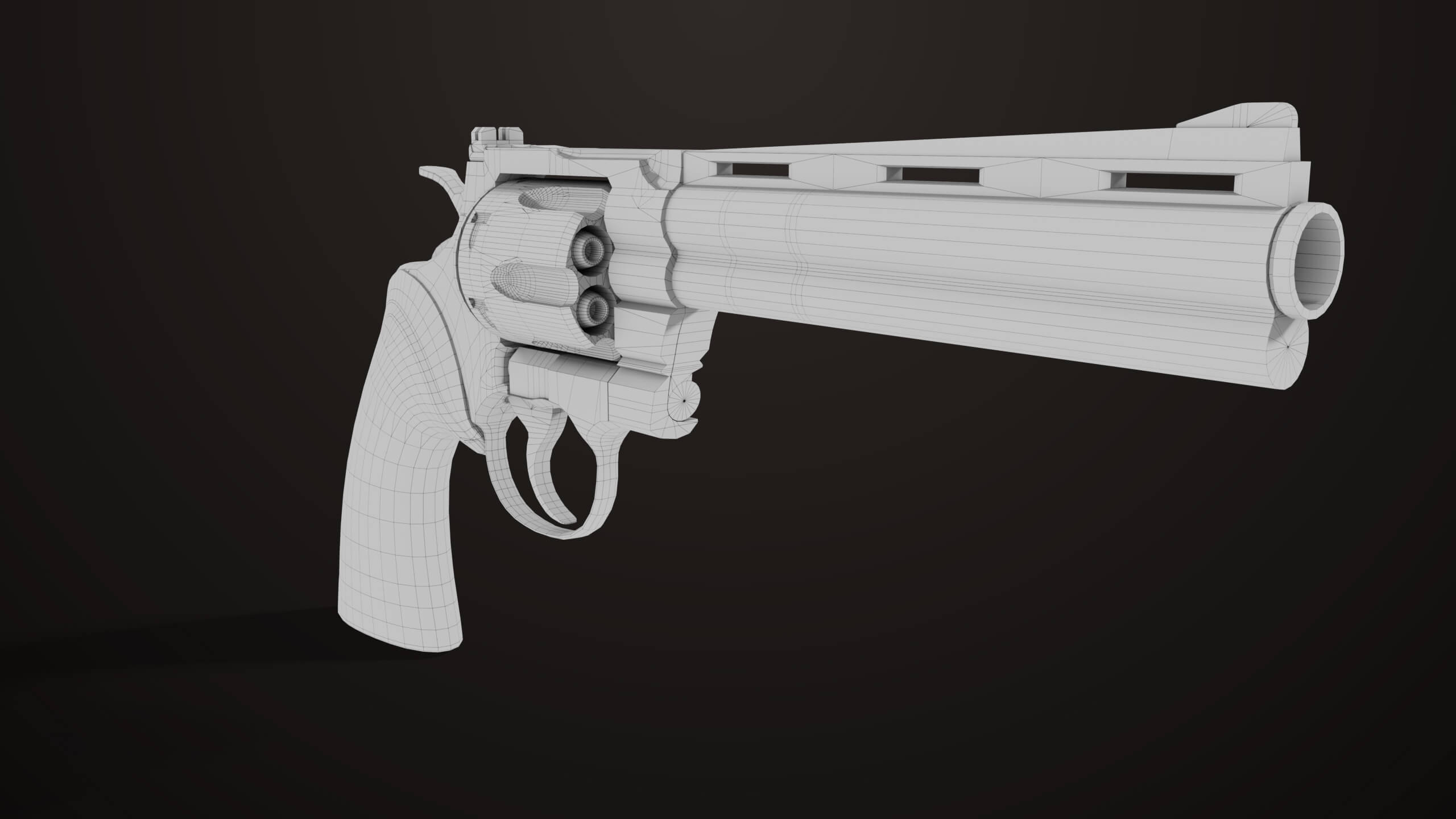 Revolver 05 Silver Colt Python All PBR Unity UE Textures - 3D Model by ...