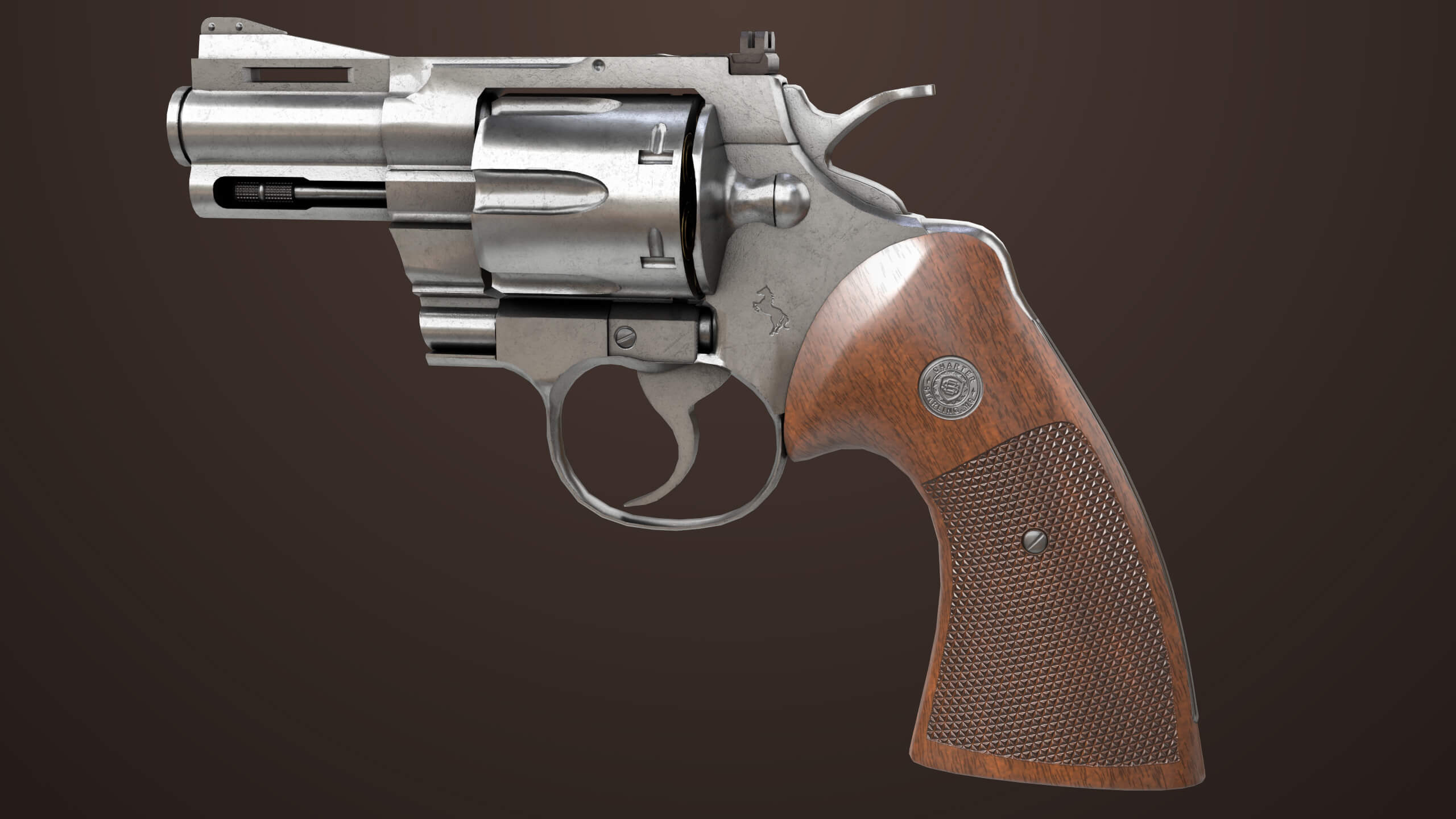 7 Silver Revolvers Collection All PBR Unity UE Textures by Eight Vertex