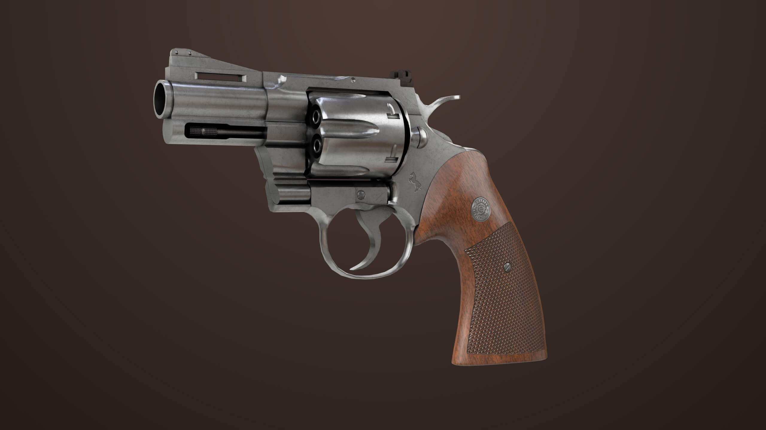 7 Silver Revolvers Collection All PBR Unity UE Textures by Eight Vertex