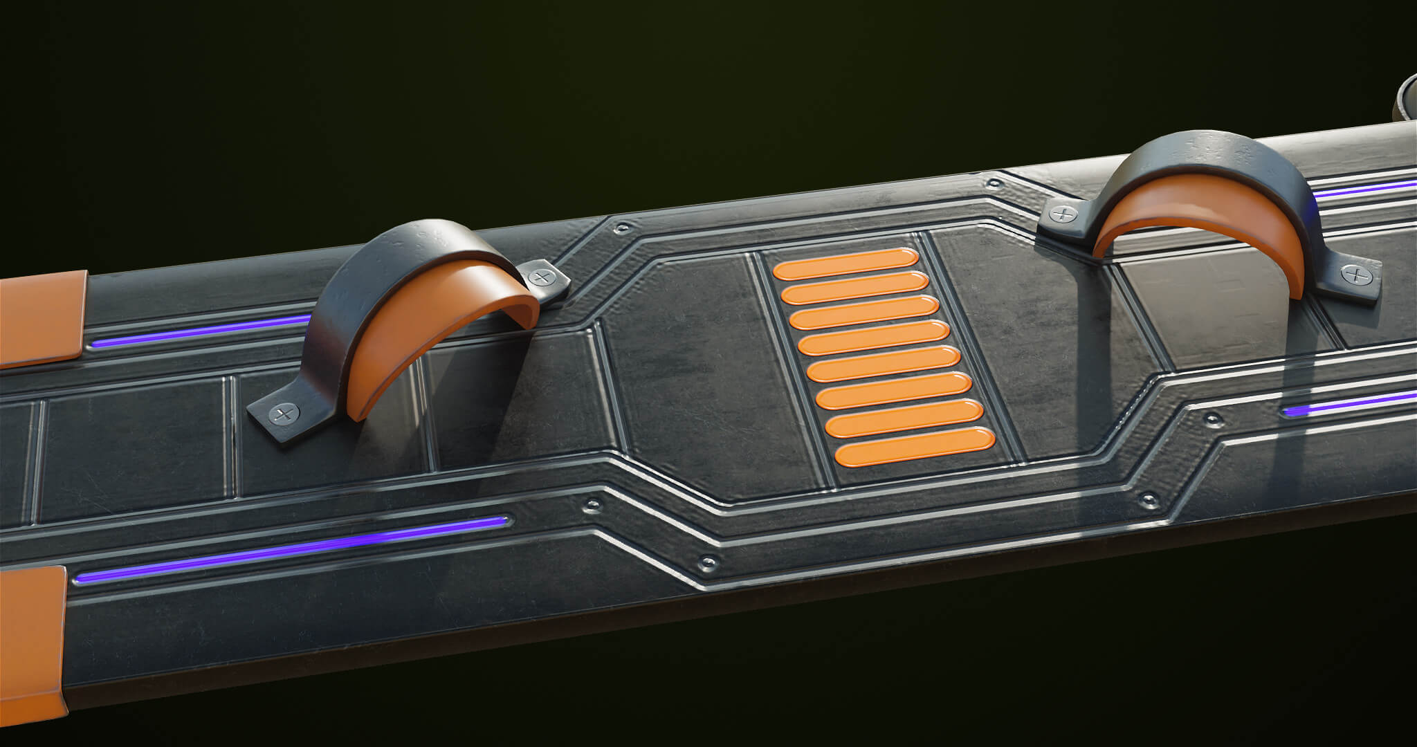 Sci-Fi Hoverboard 8 All PBR Unity UE Textures Included 3D Model by ...