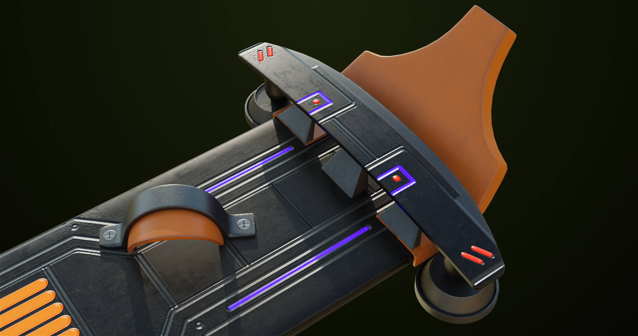 Sci-Fi Hoverboard 8 All PBR Unity UE Textures Included 3D Model by ...