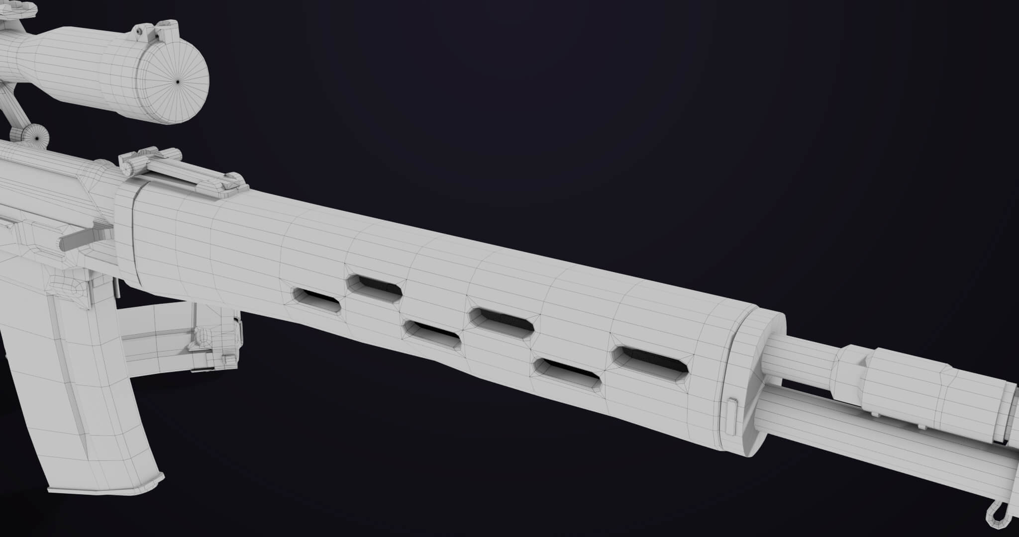 Sniper Rifle Texture Sniper Rifle 01 Black Rig All PBR Unity UE Textures - 3D Model by Eight ...